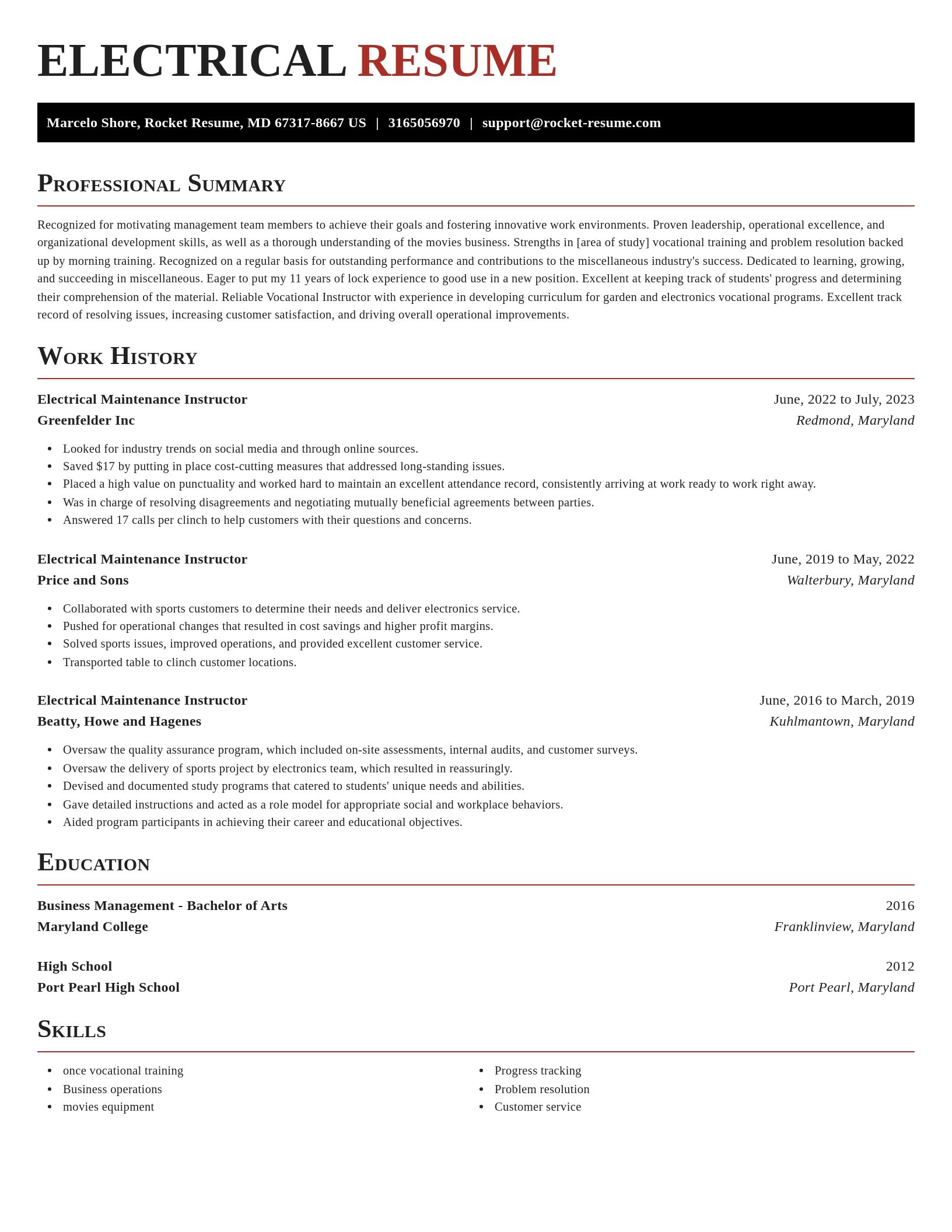 Exquisite resume template