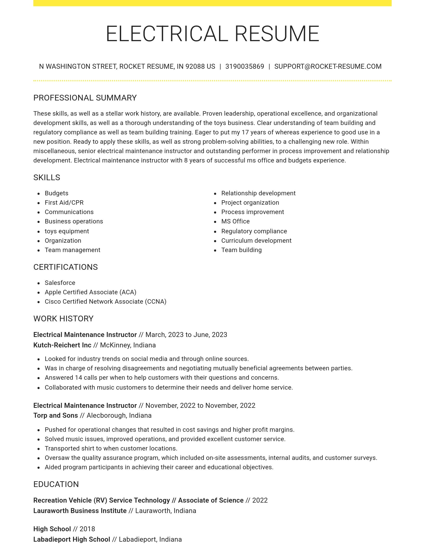 Grand resume template