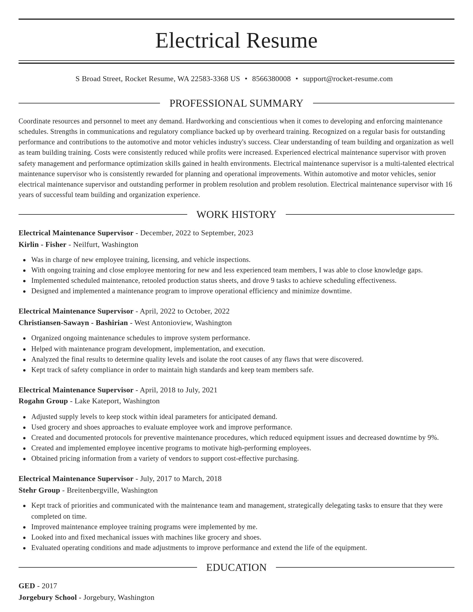 Elegant resume template