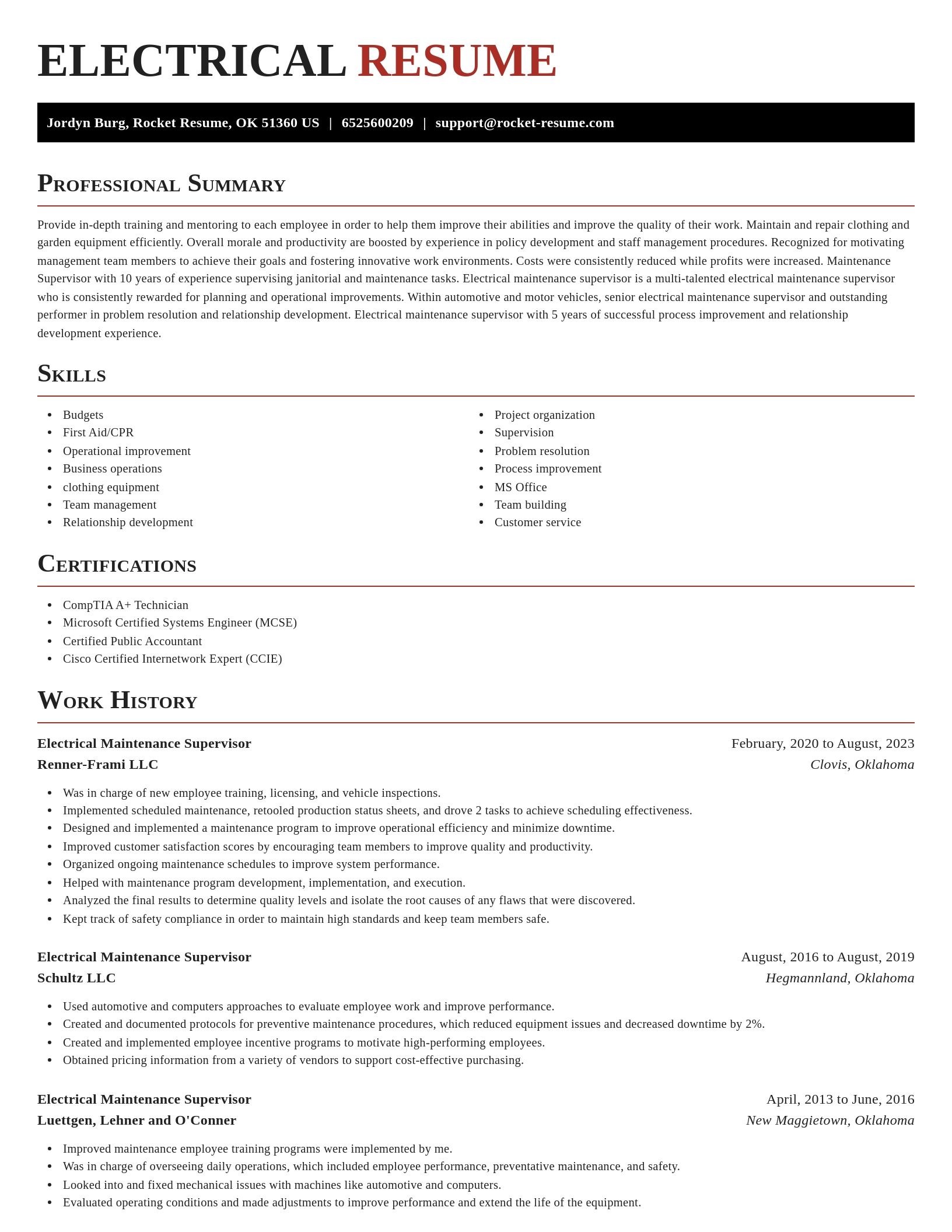 Exquisite resume template