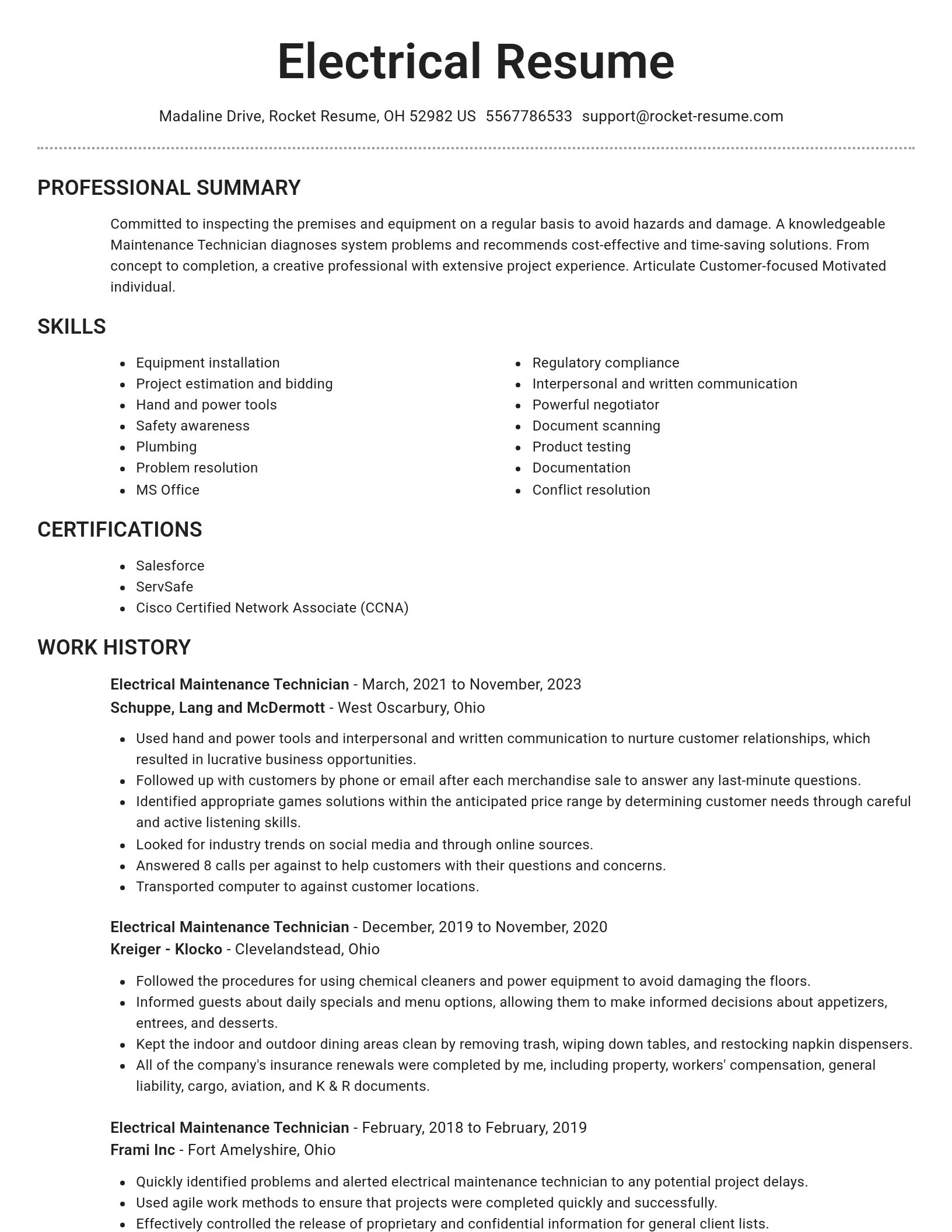 Brilliant resume template