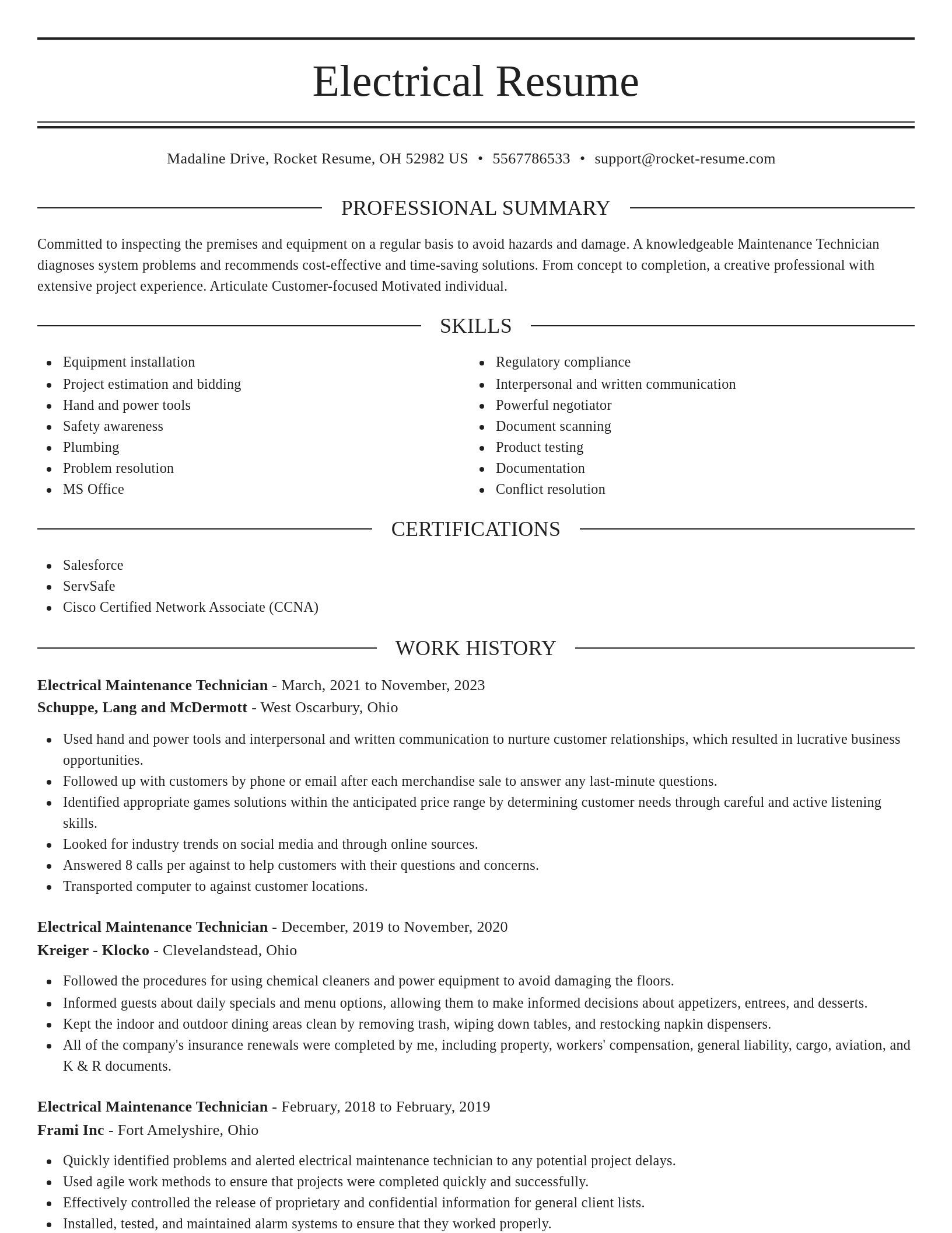 Elegant resume template