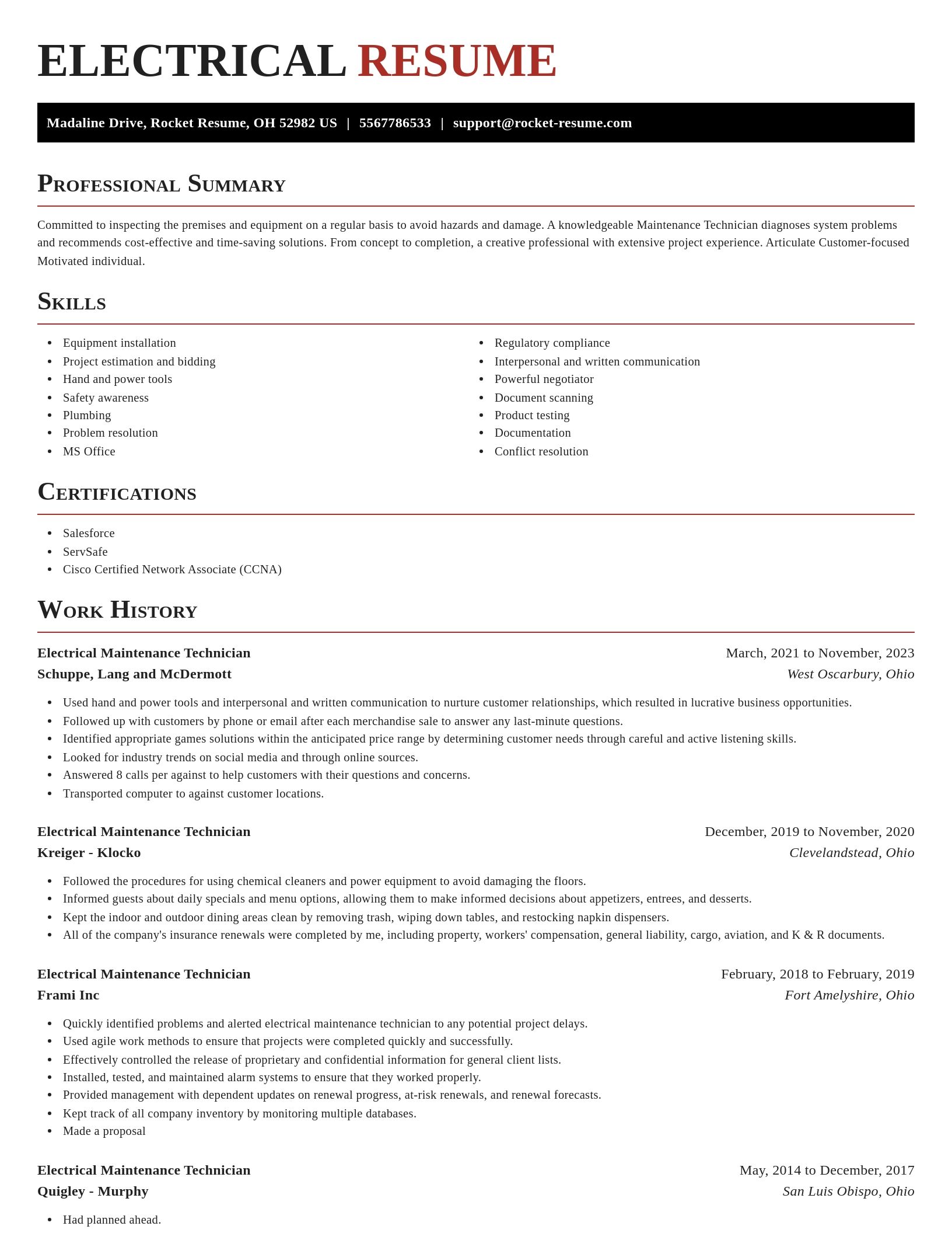 Exquisite resume template