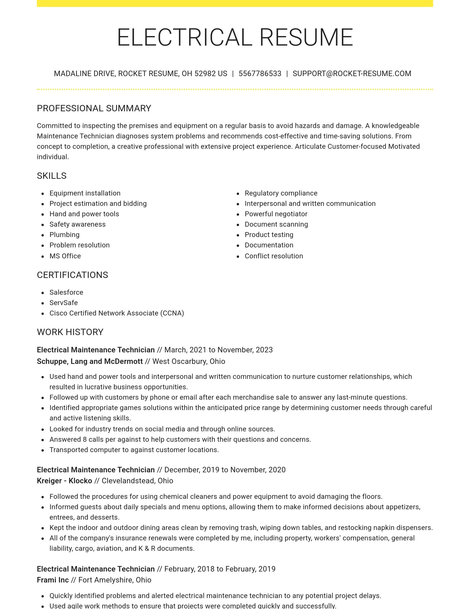 Grand resume template