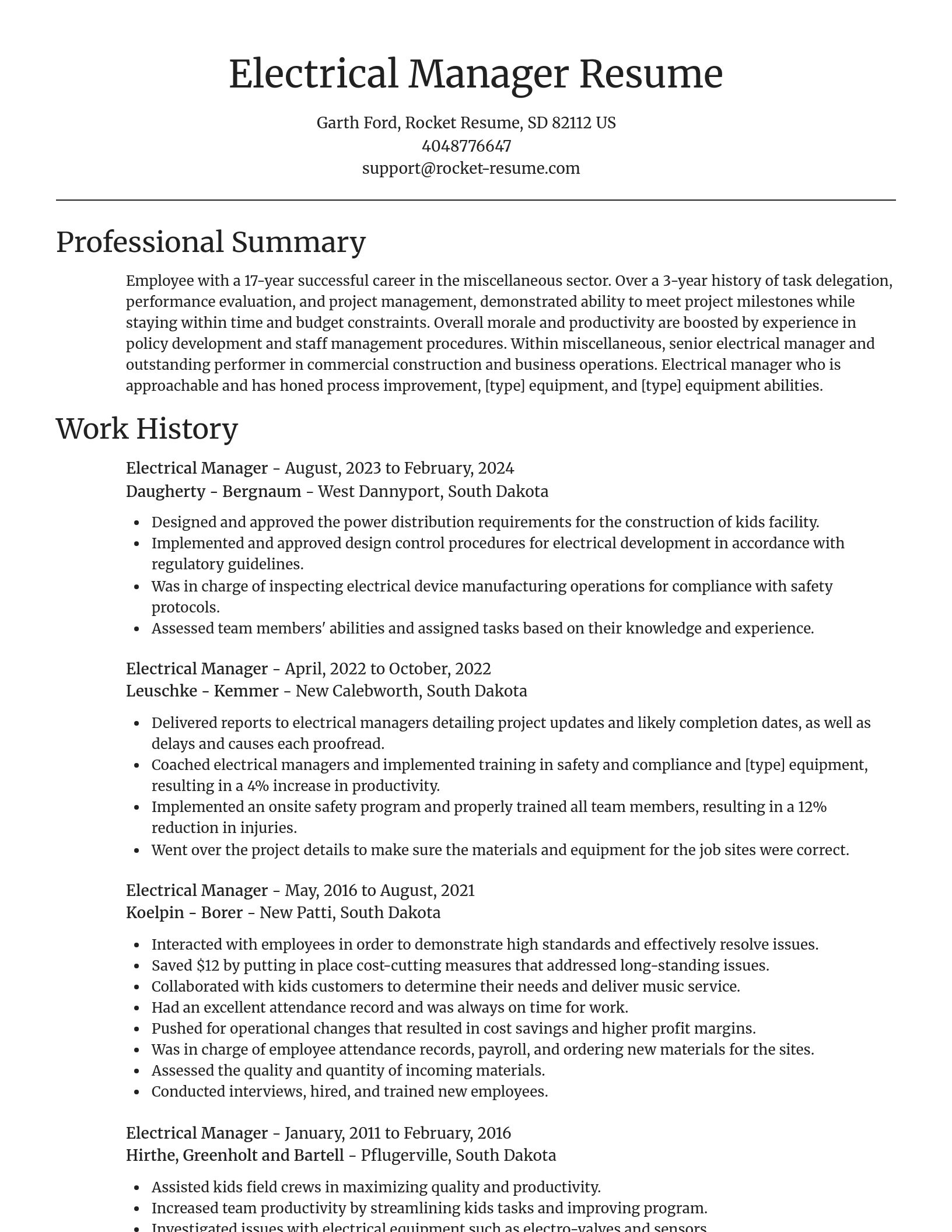 Focal Point resume template