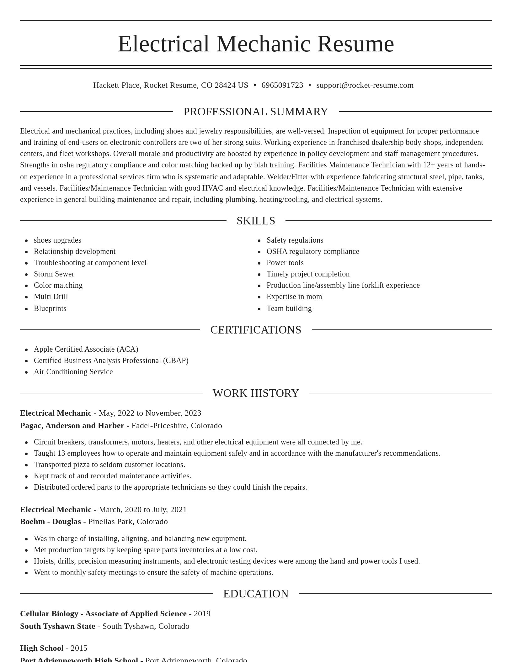 Elegant resume template