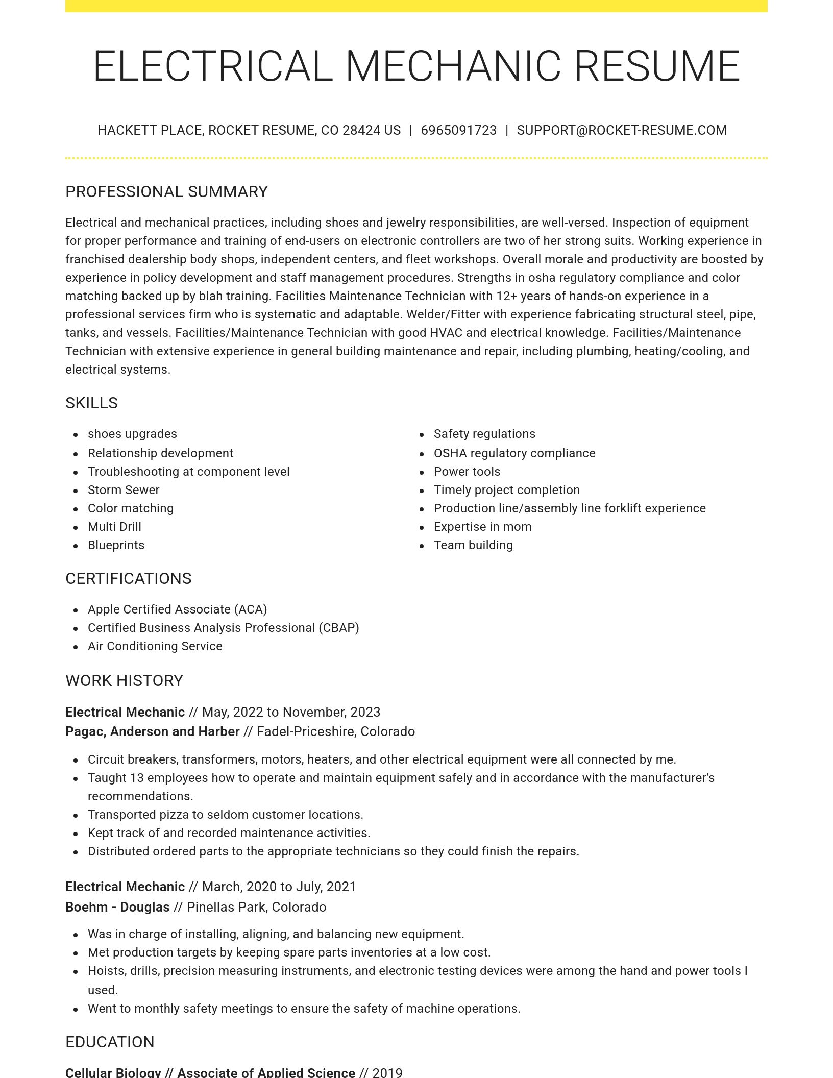 Grand resume template