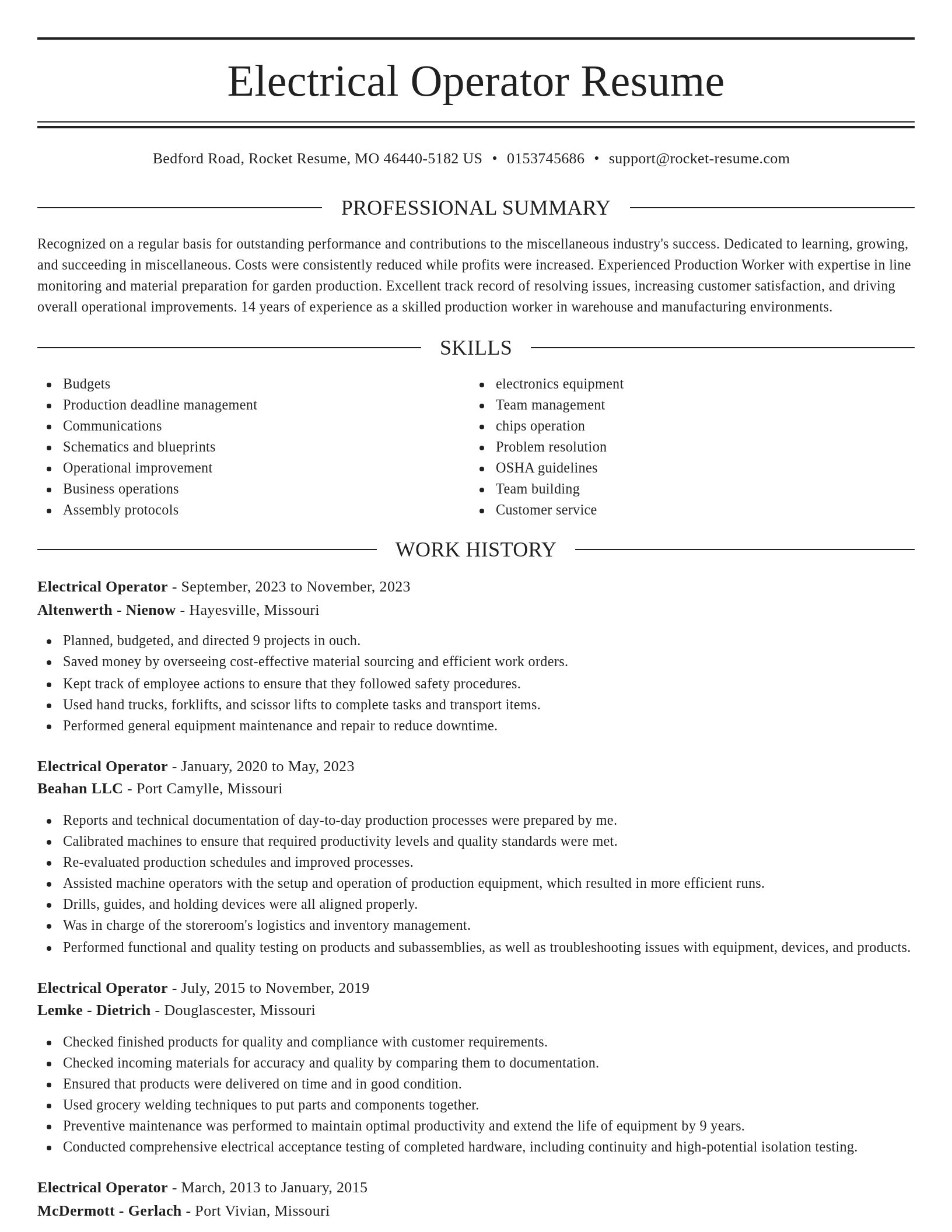 Elegant resume template