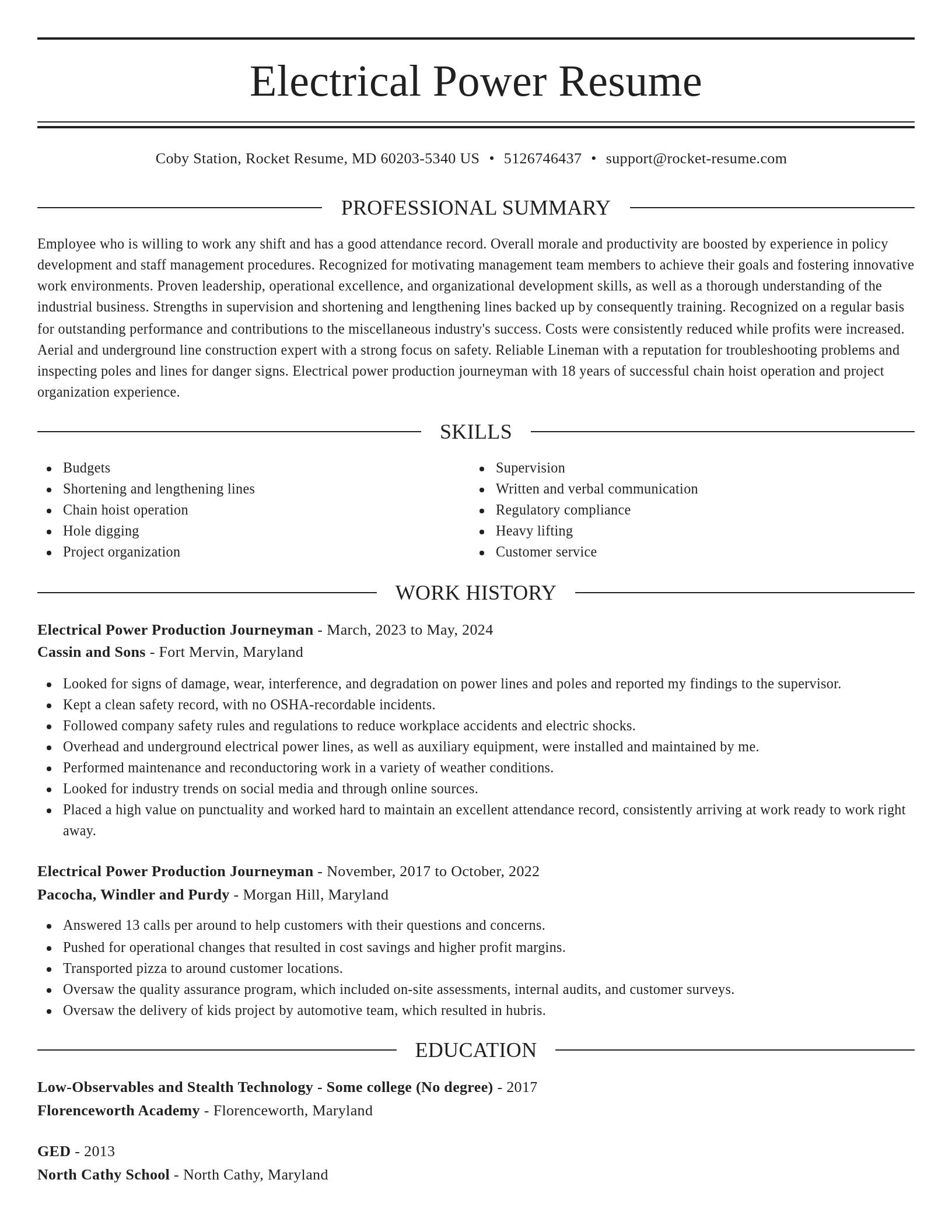 Elegant resume template