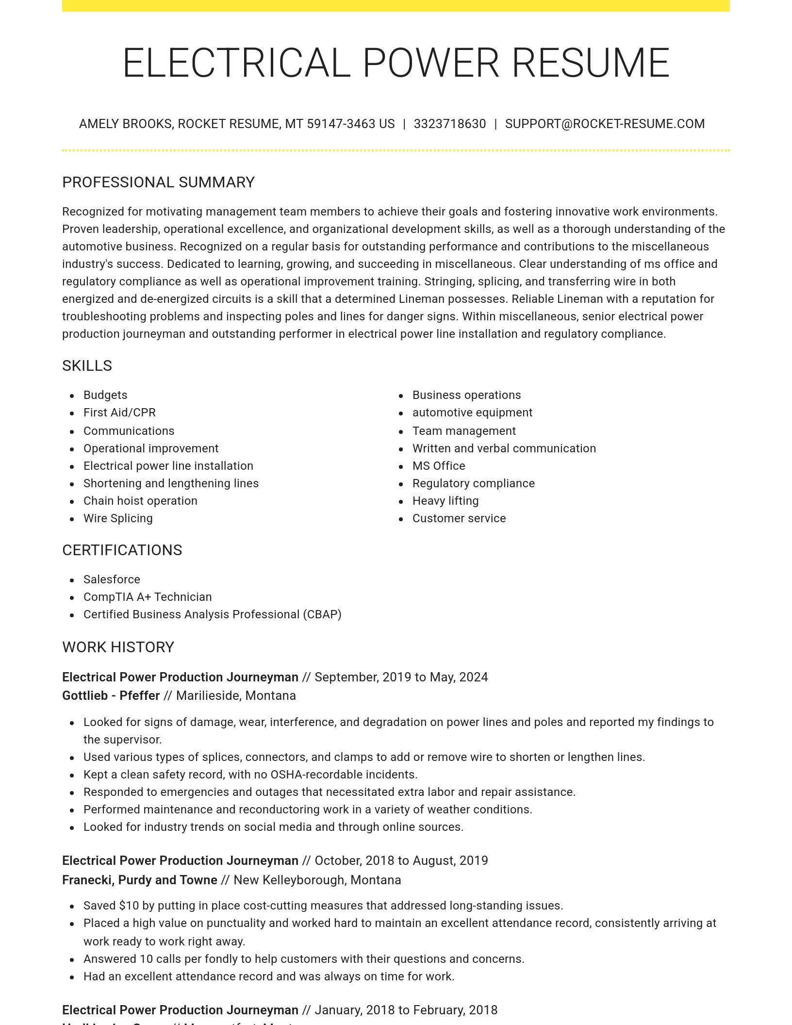 Grand resume template