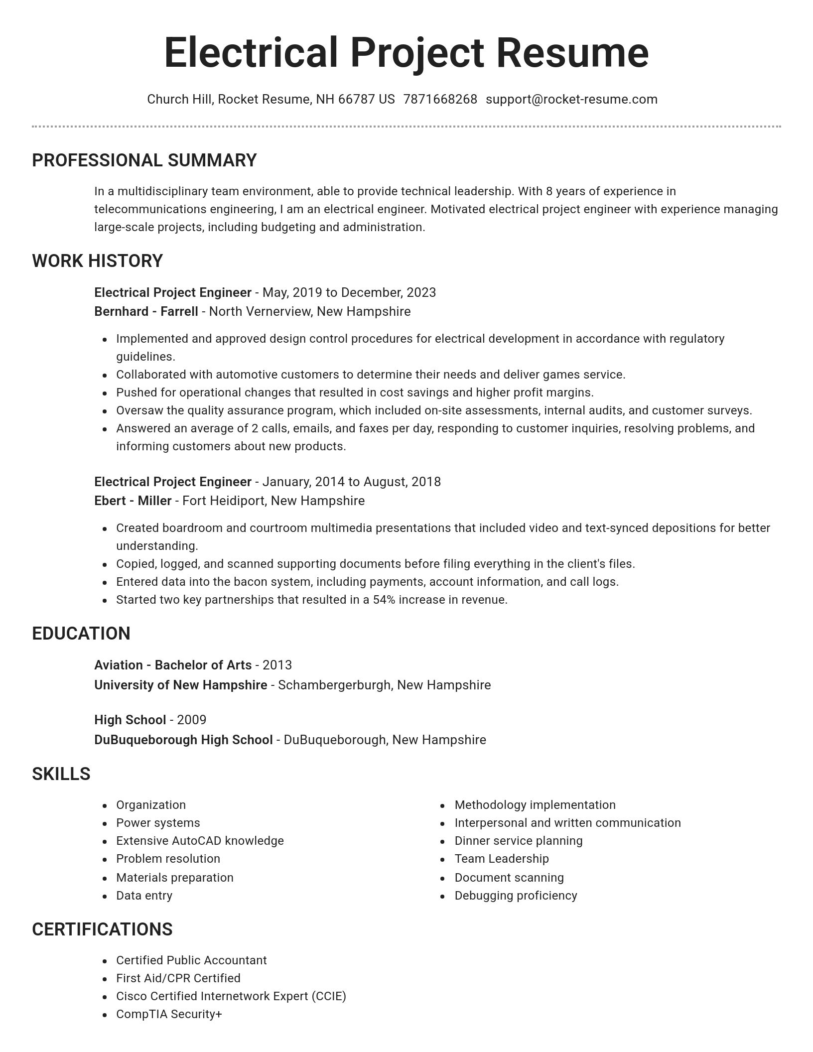 Brilliant resume template