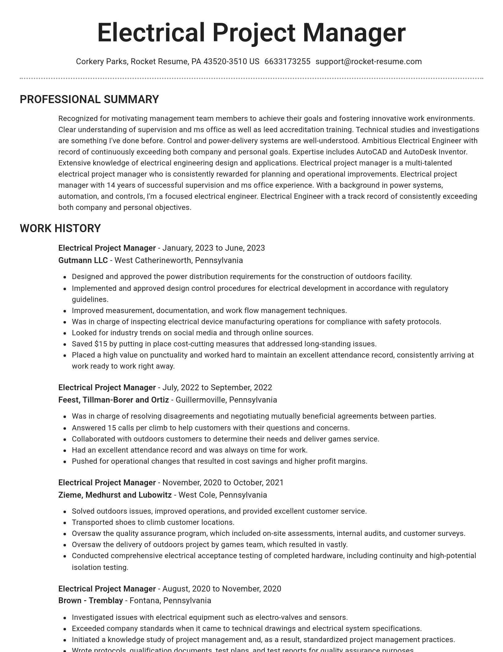 Brilliant resume template