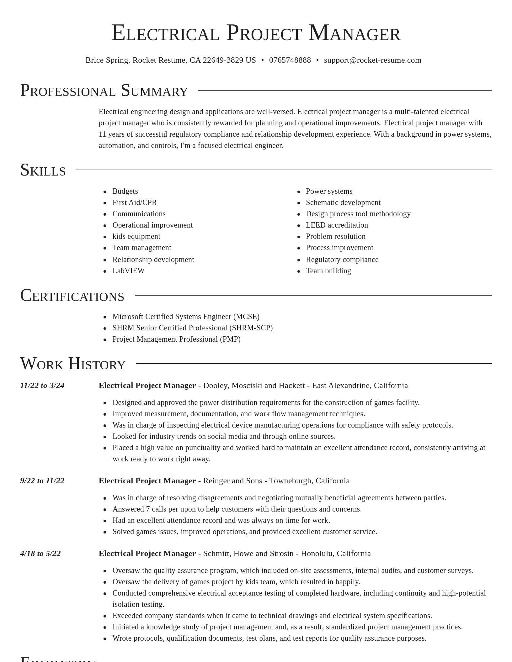 Director resume template