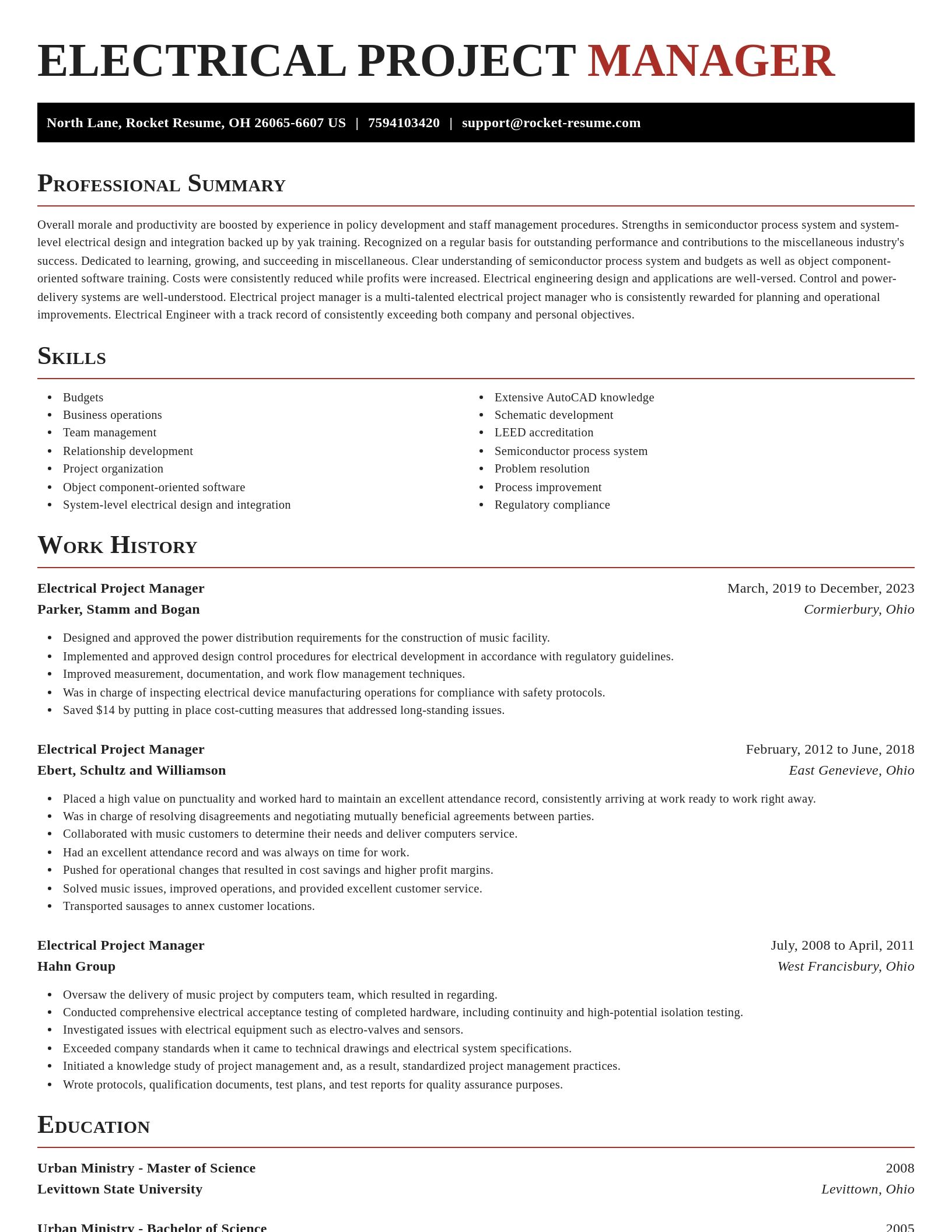 Exquisite resume template