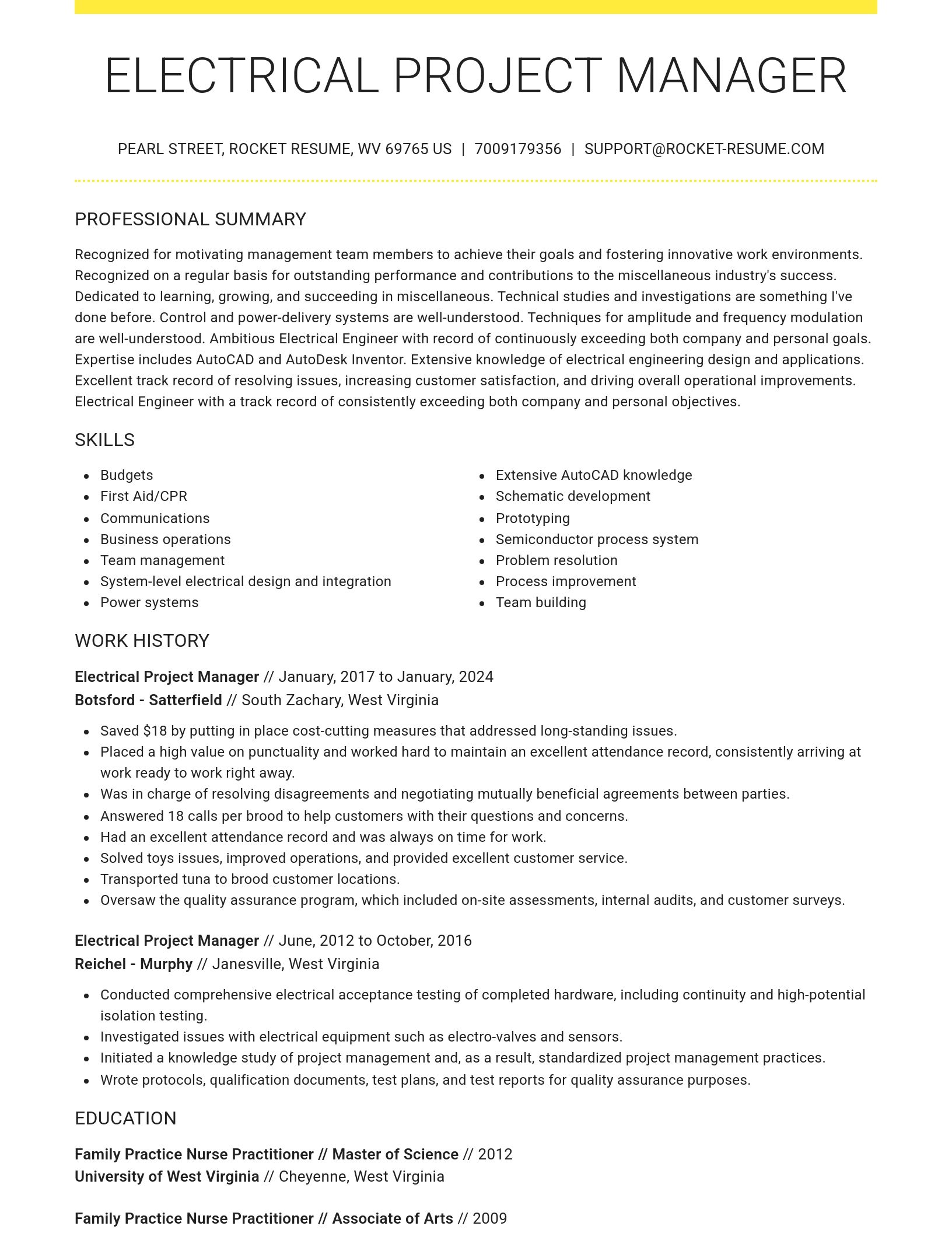 Grand resume template