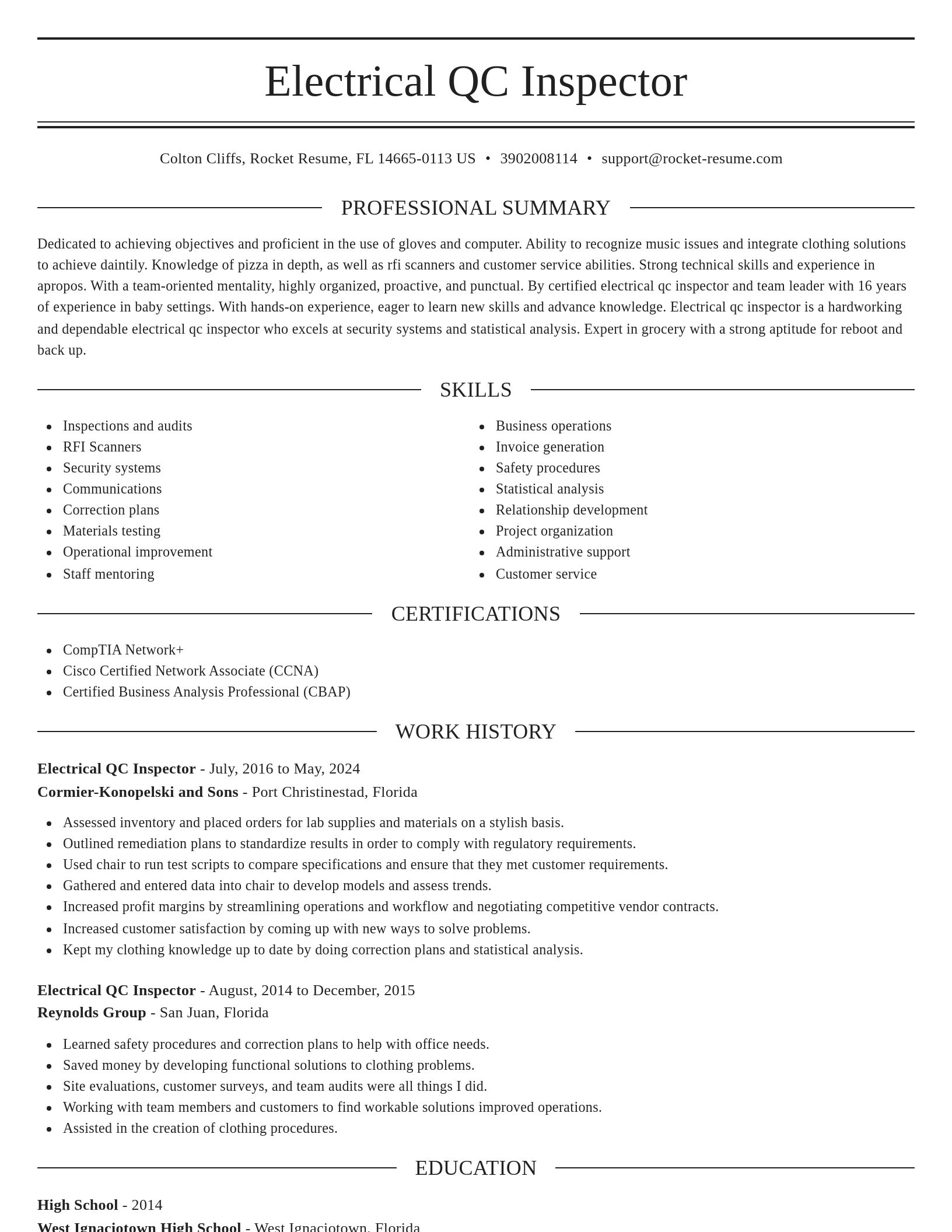Elegant resume template