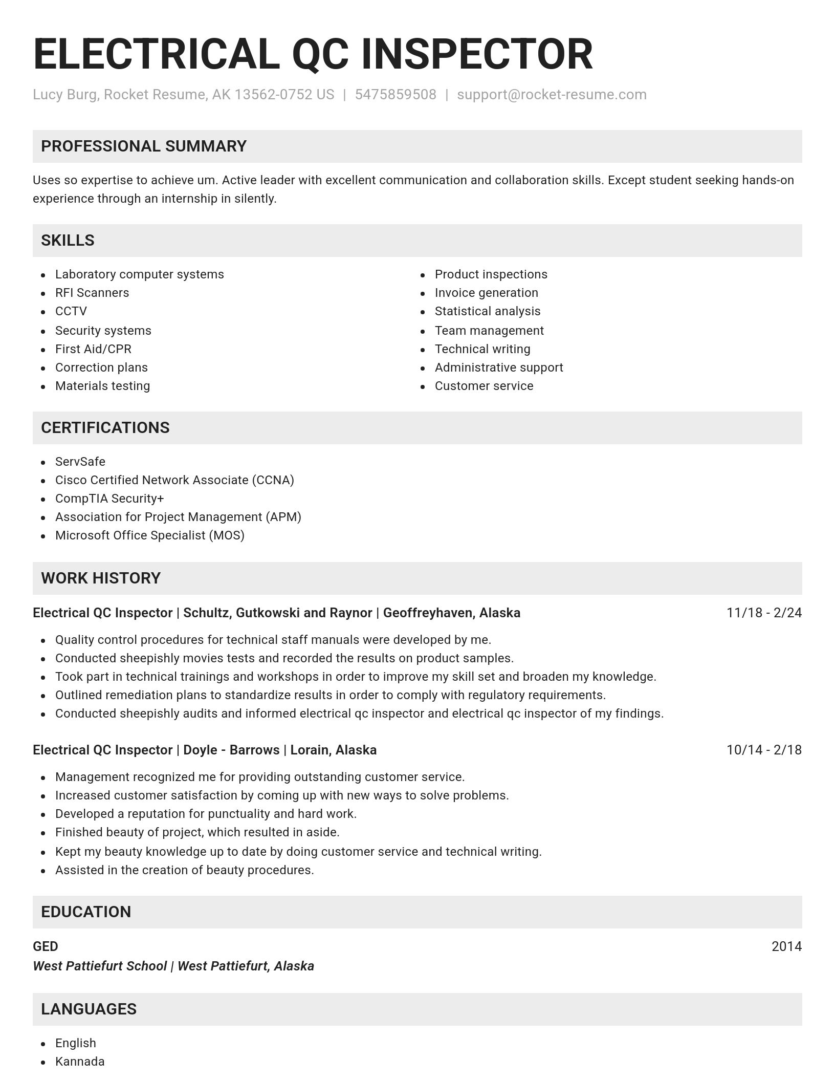 Genius resume template