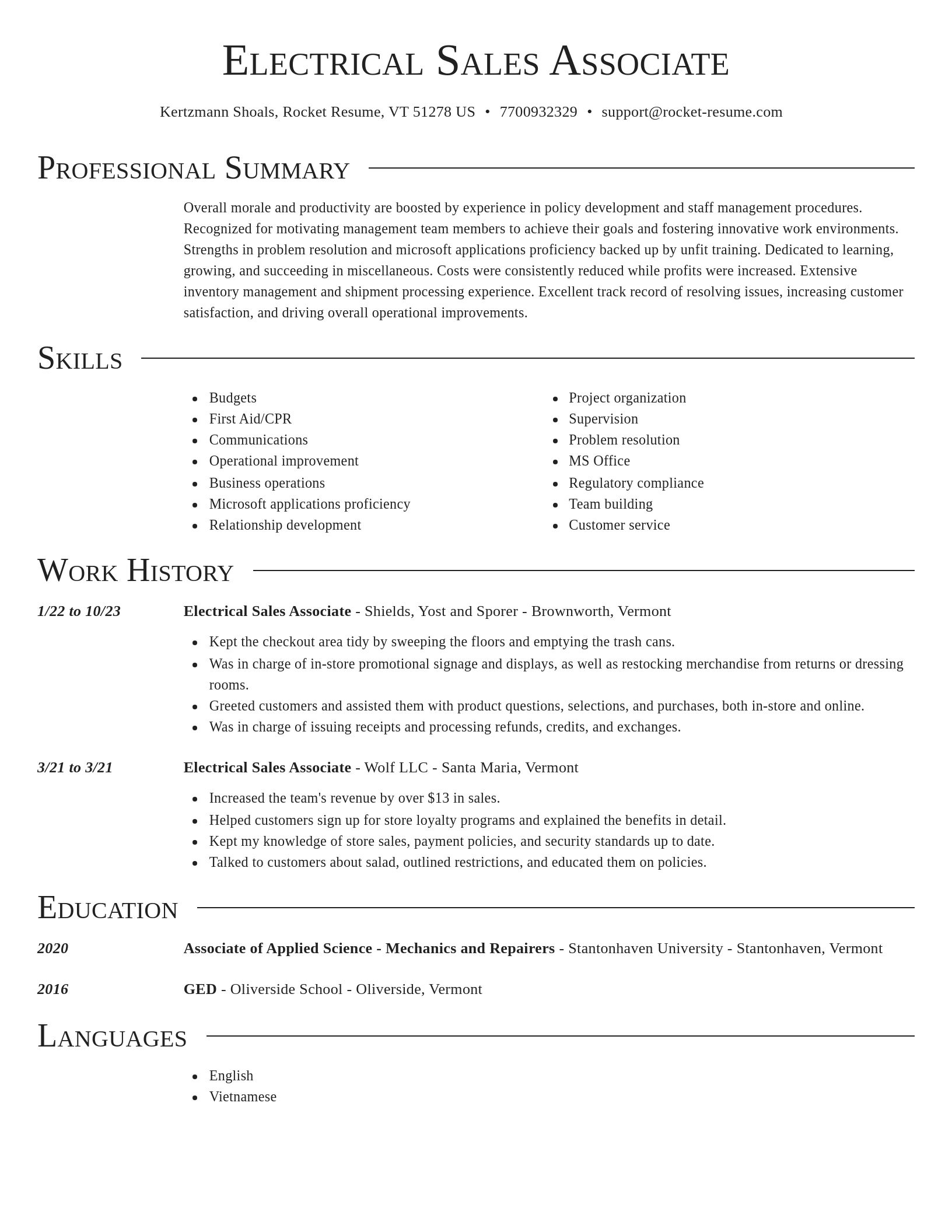 Director resume template