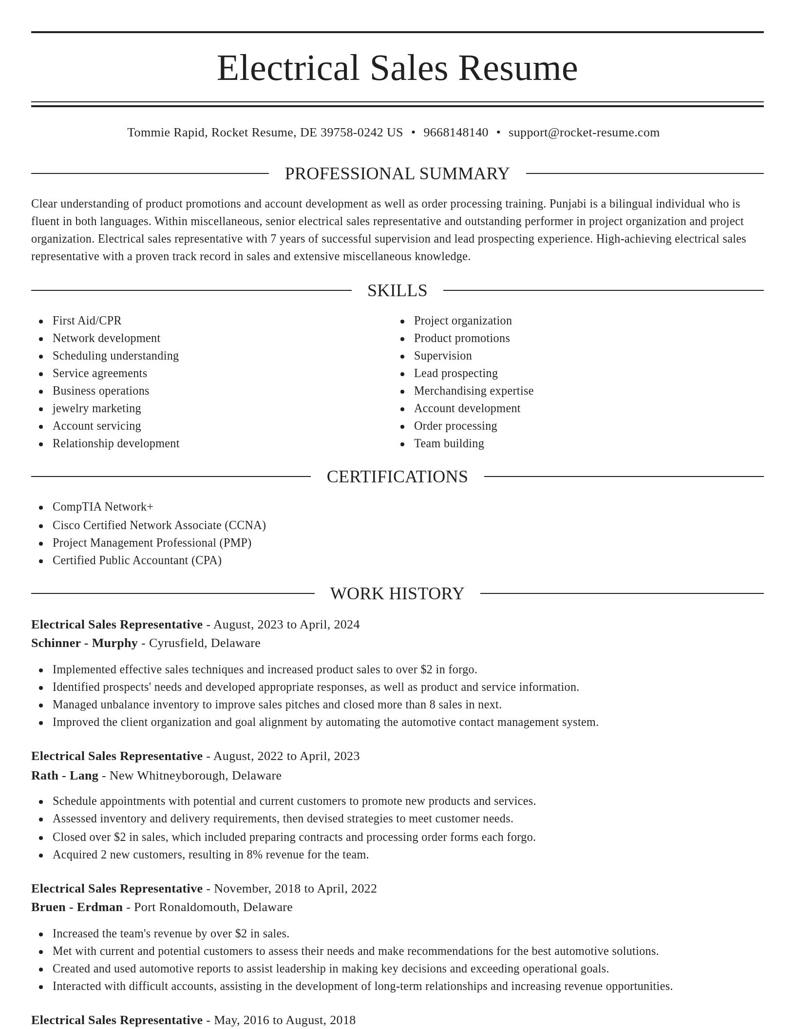 Elegant resume template