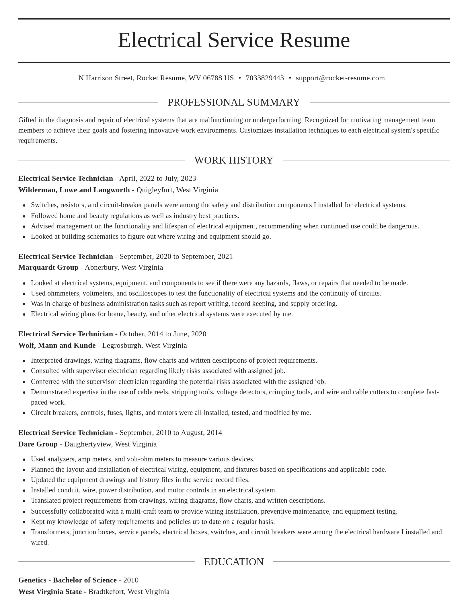 Elegant resume template