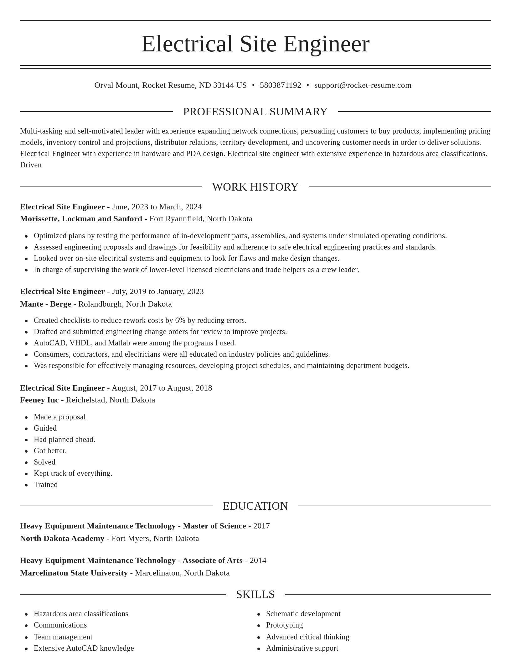 Elegant resume template