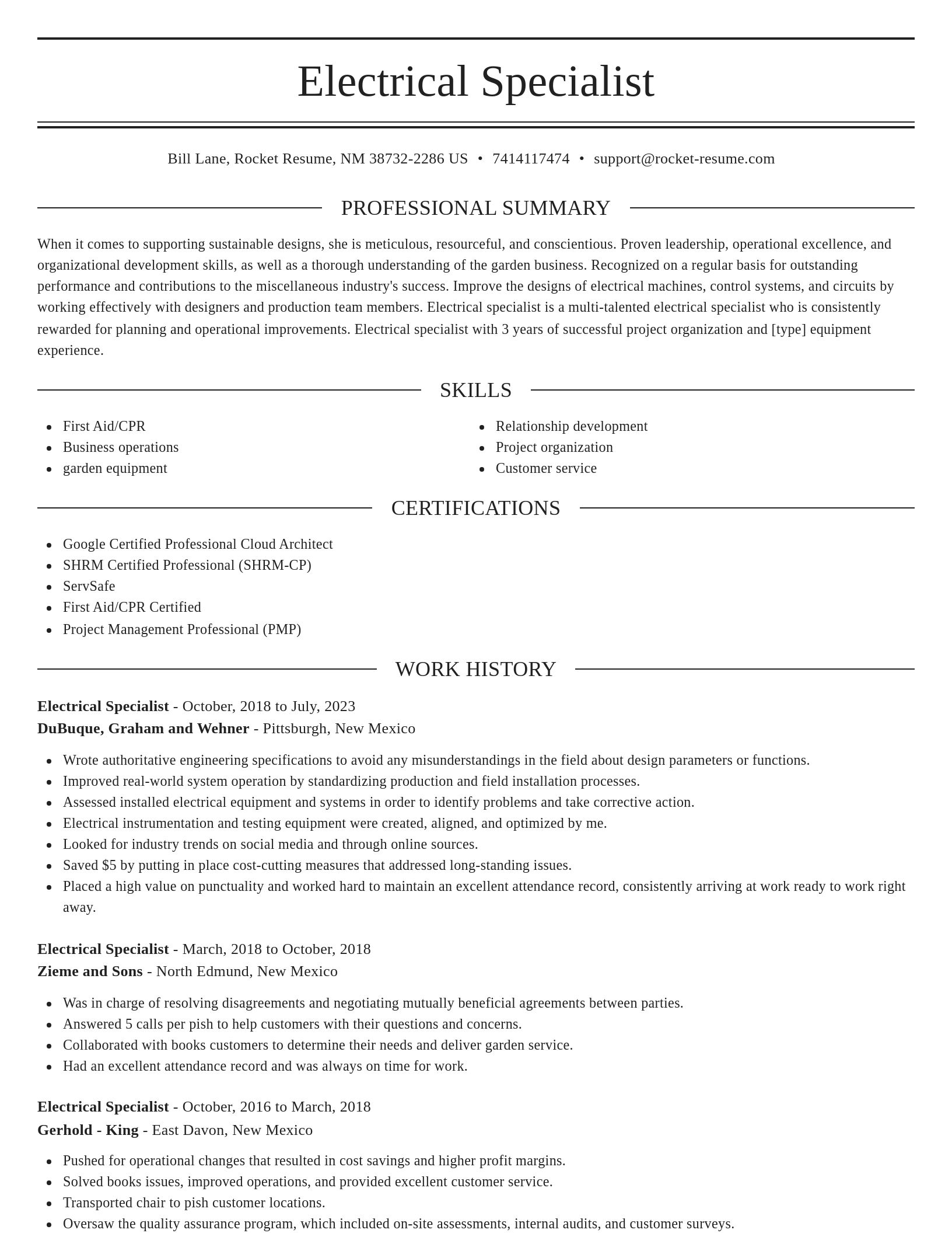 Elegant resume template