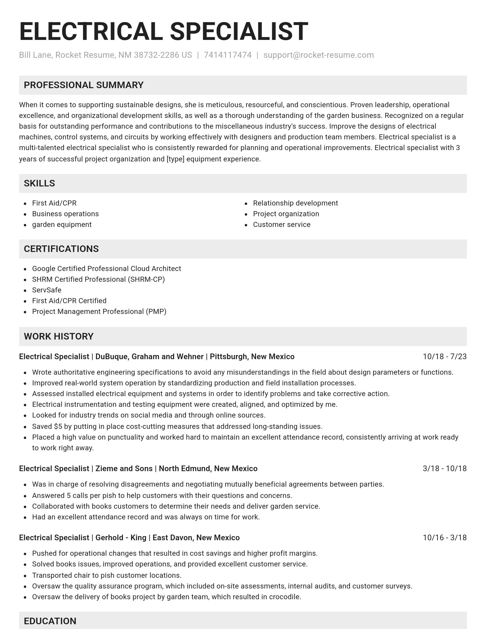 Genius resume template