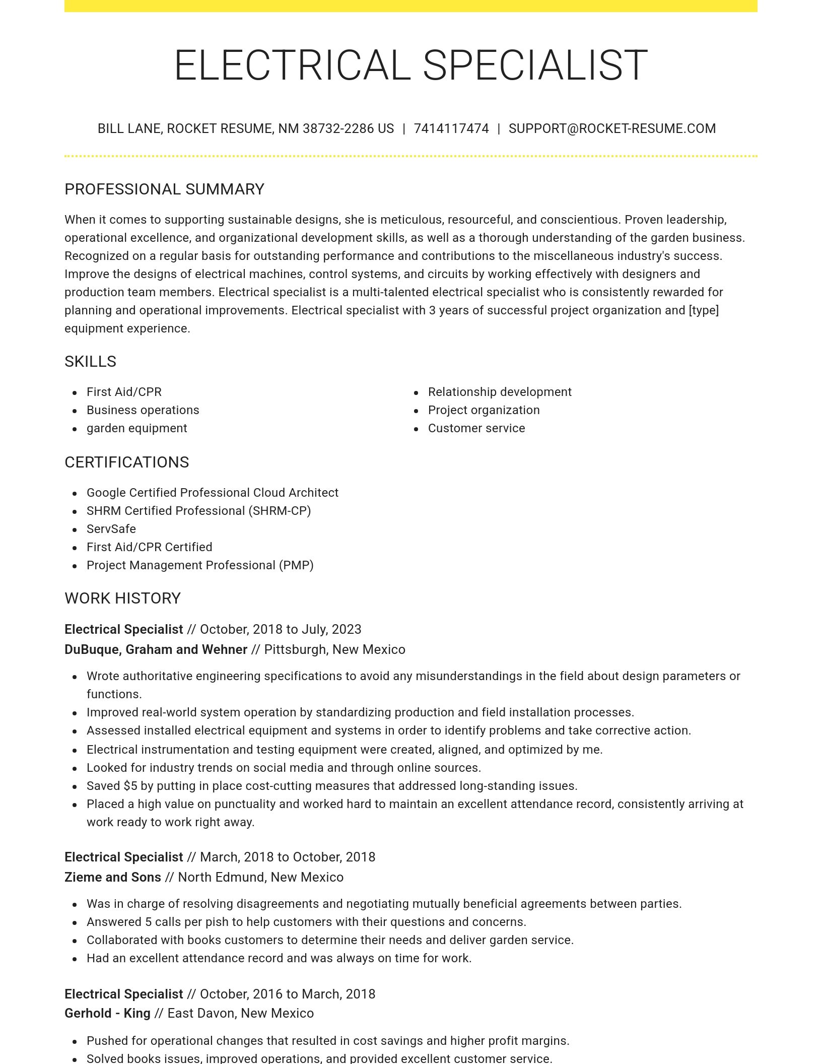 Grand resume template