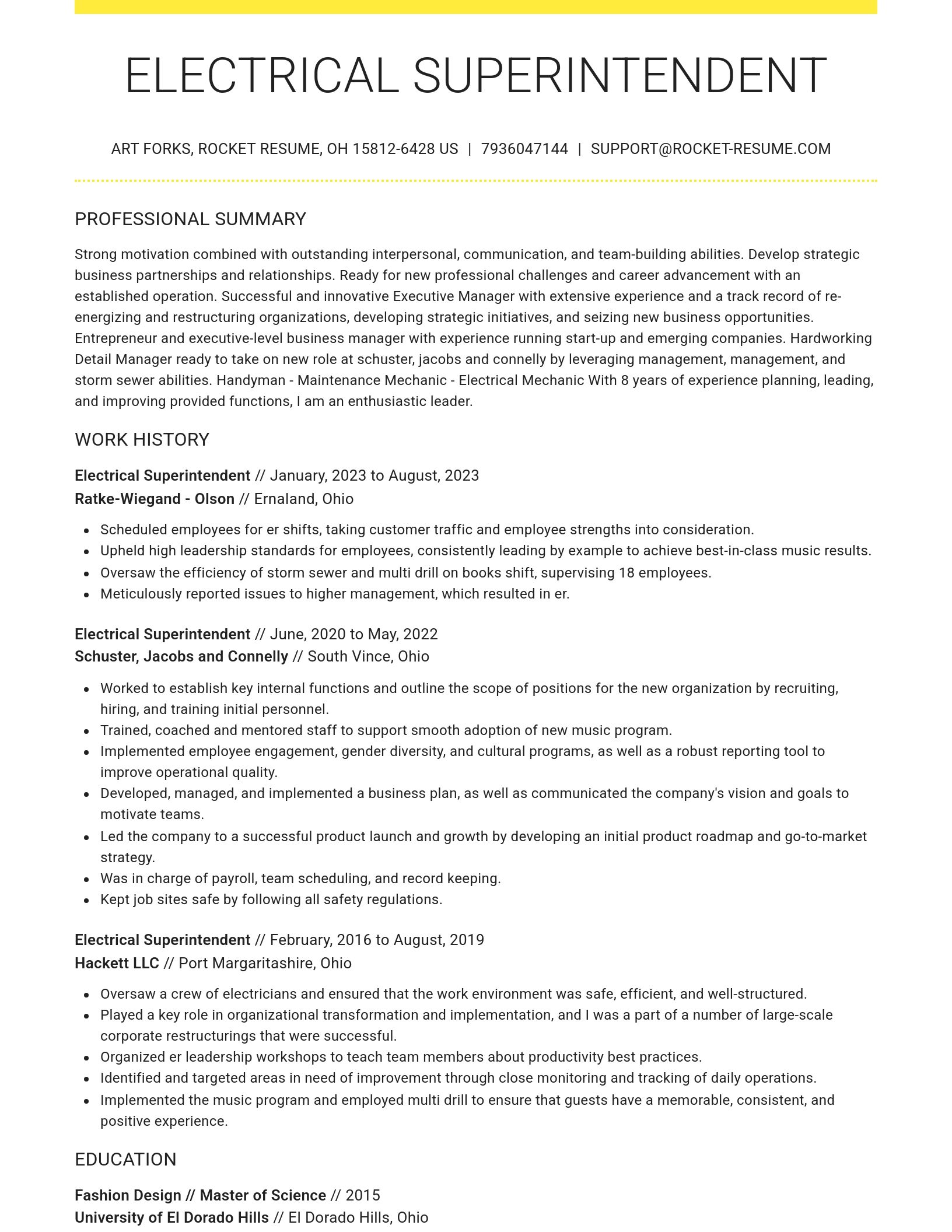 Grand resume template