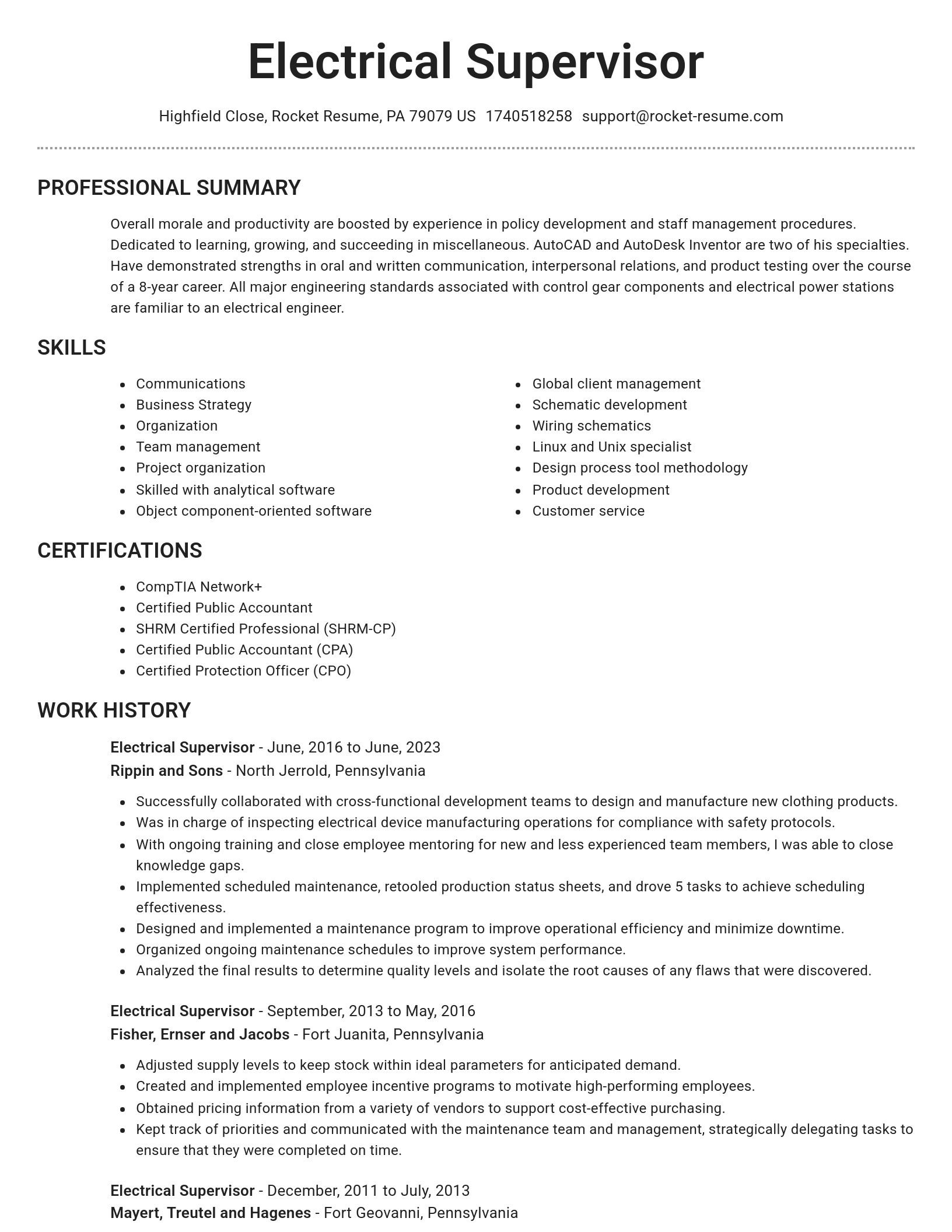 Brilliant resume template