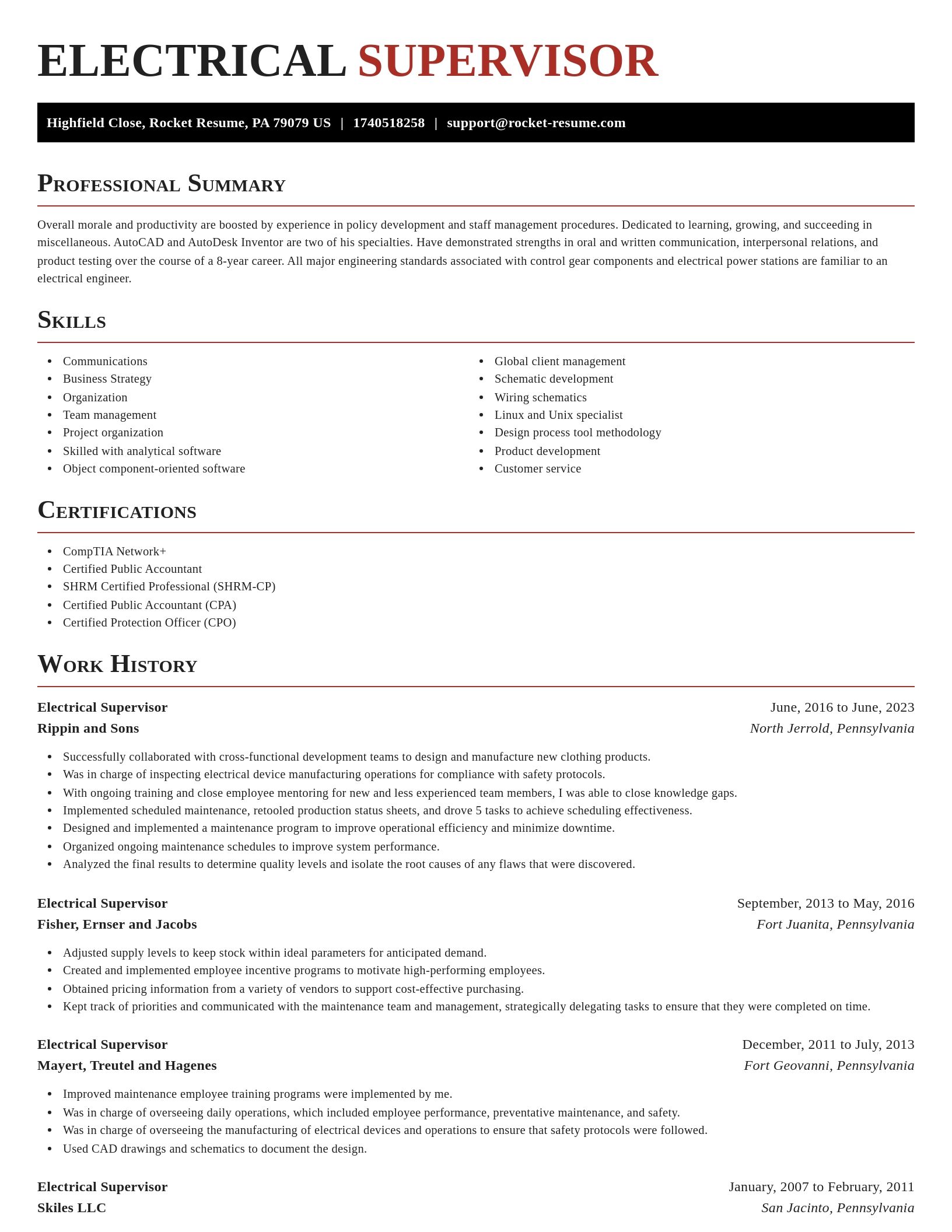 Exquisite resume template