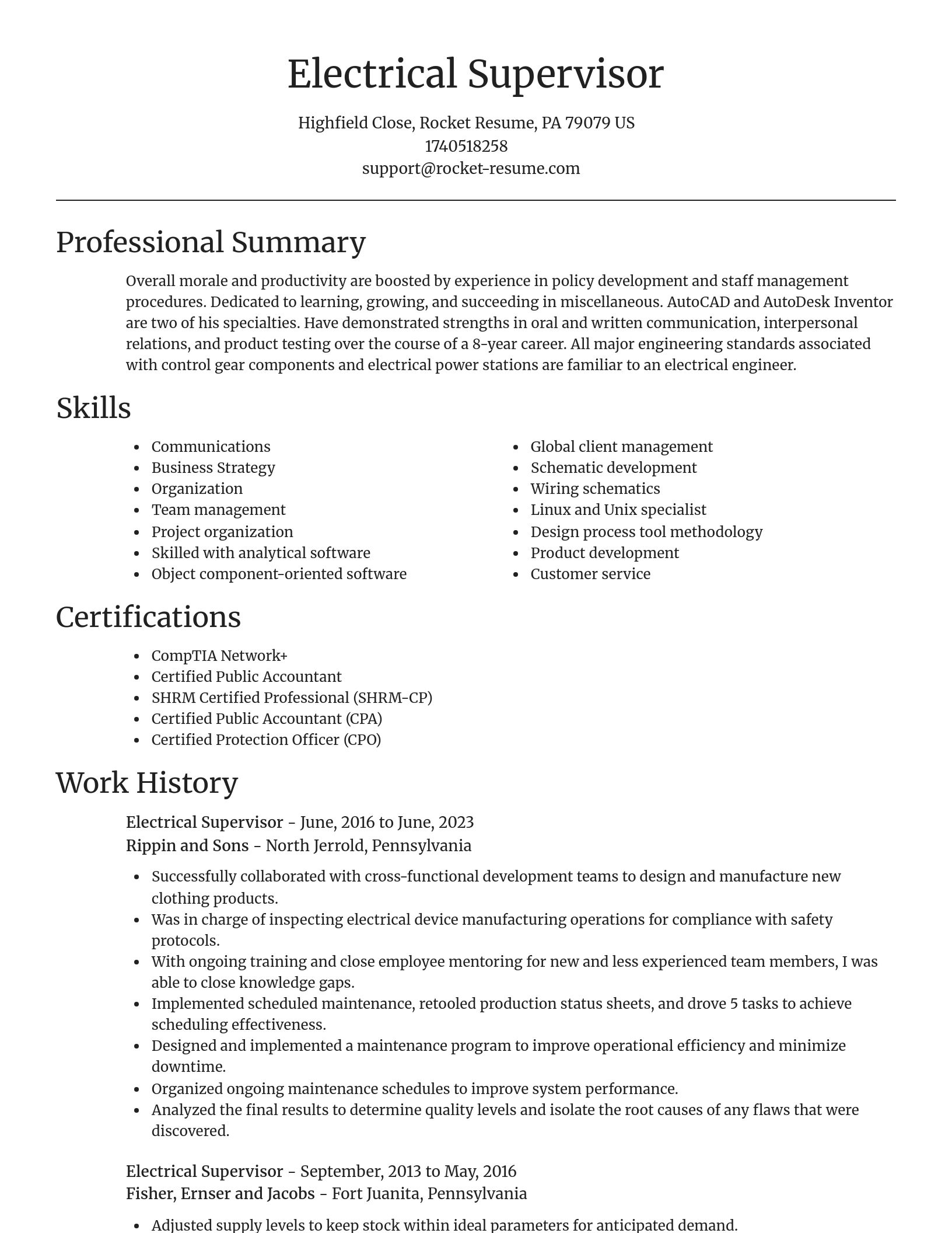 Focal Point resume template