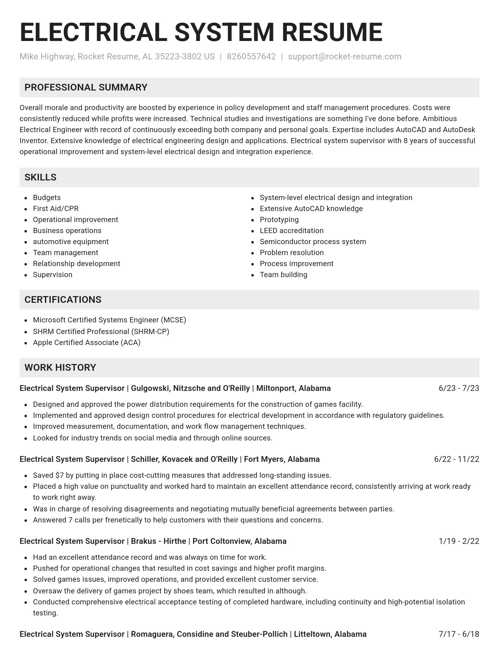 Genius resume template