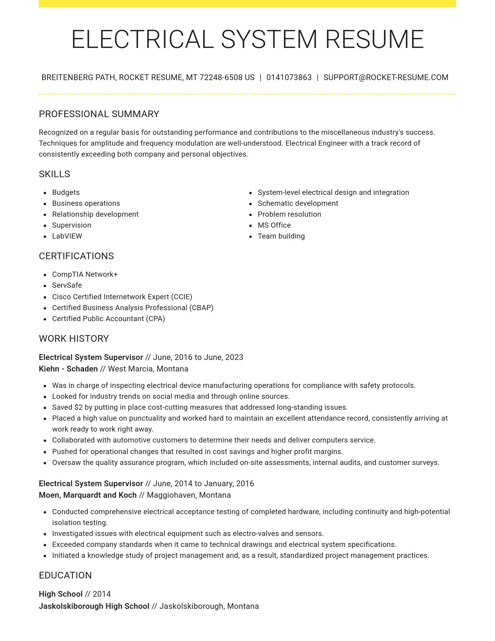 Grand resume template