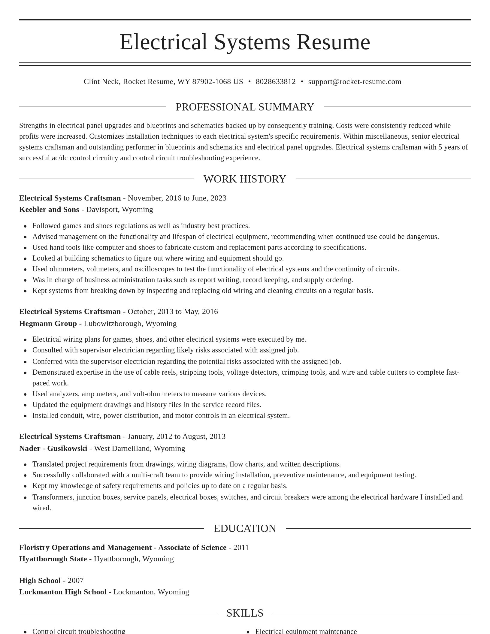 Elegant resume template