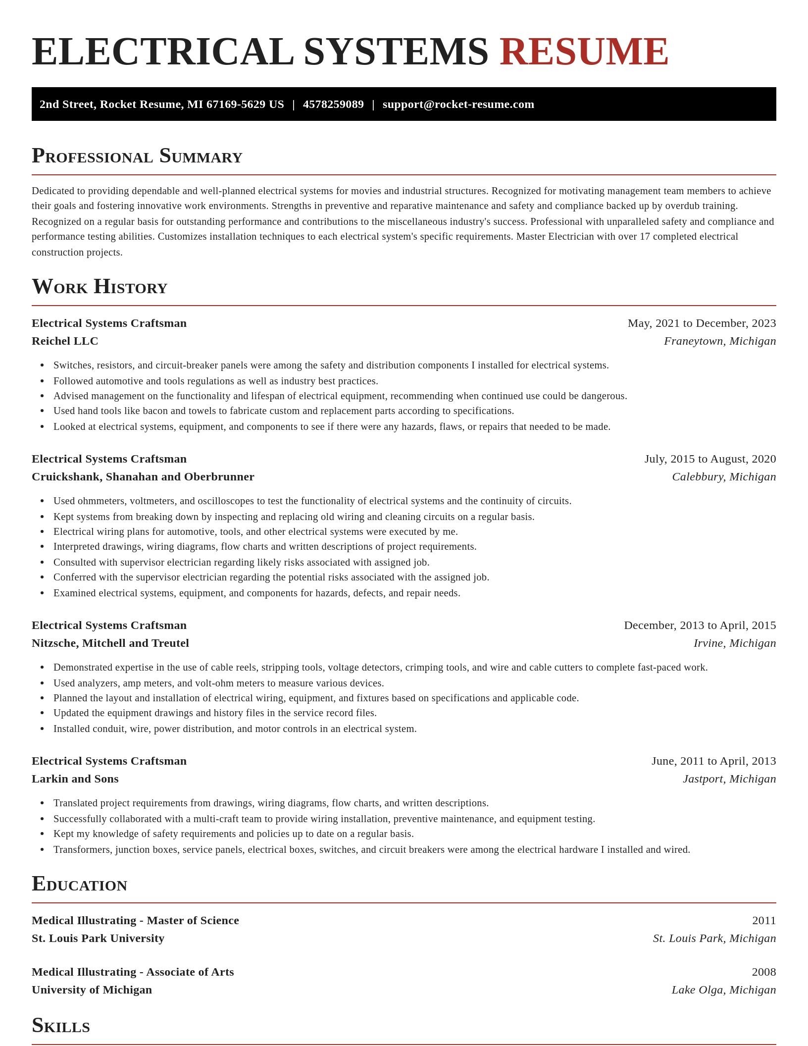 Exquisite resume template
