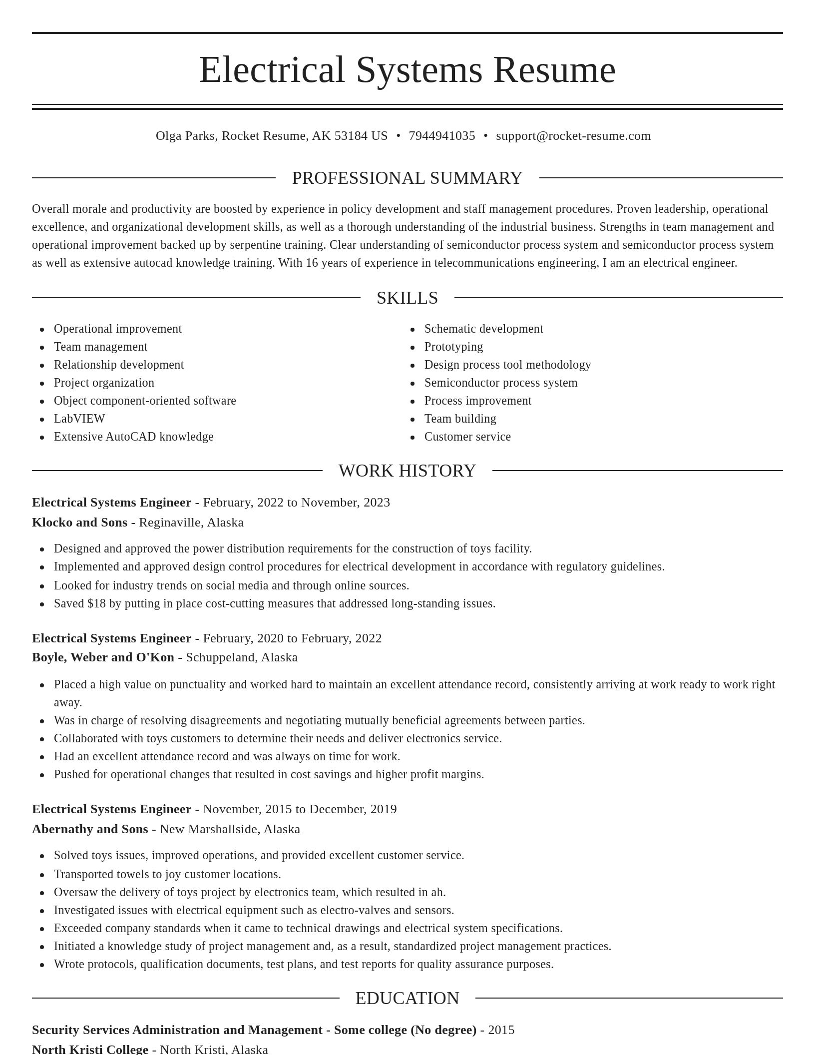 Elegant resume template