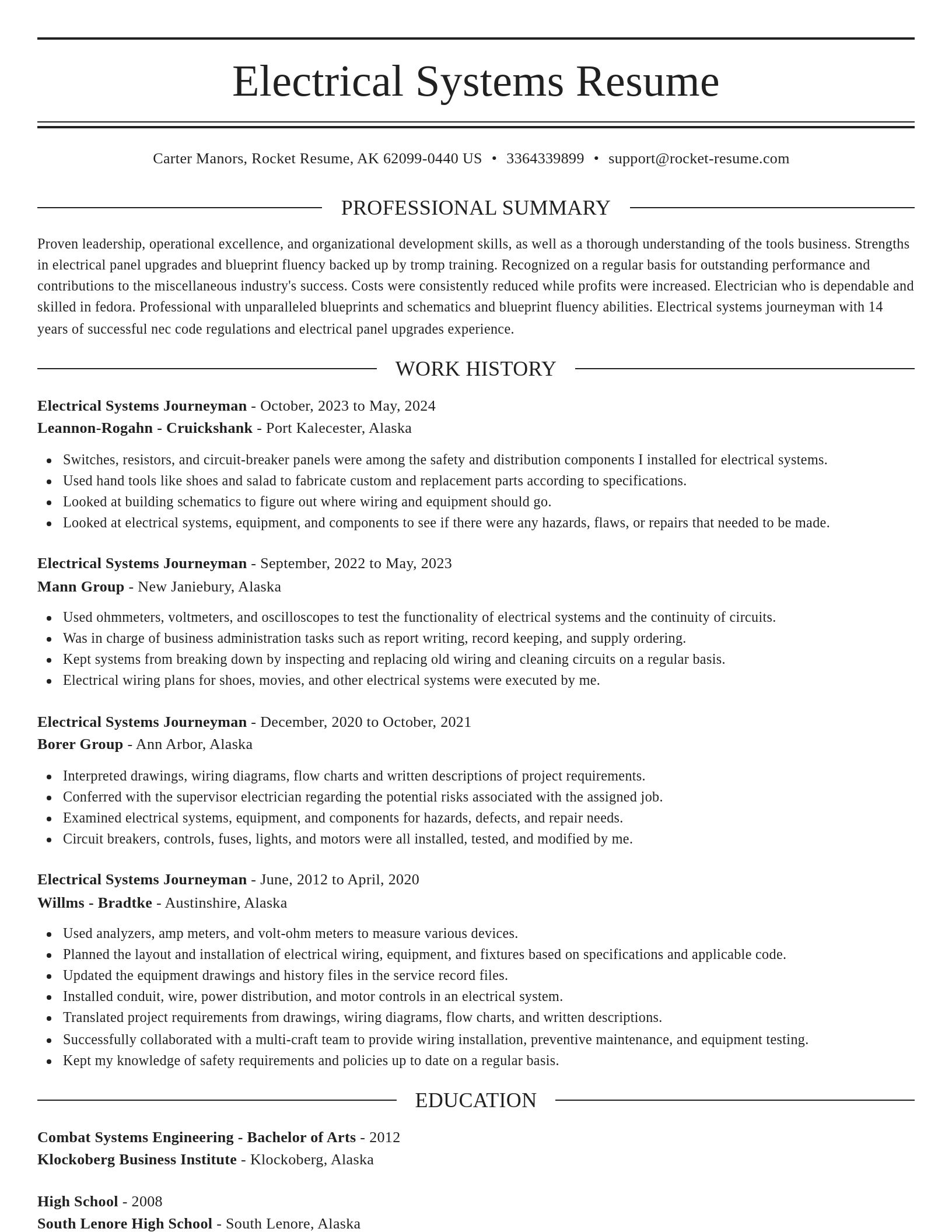 Elegant resume template