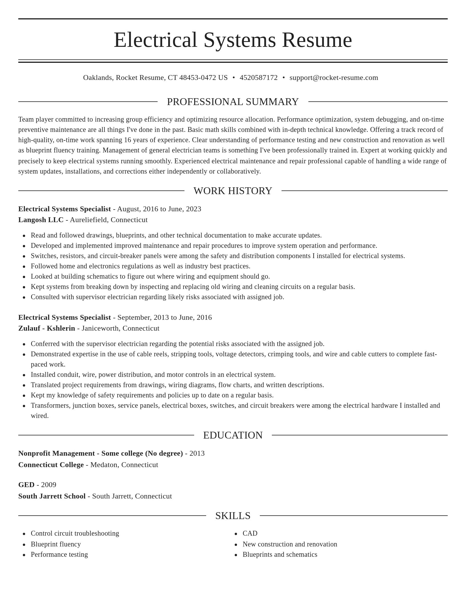 Elegant resume template