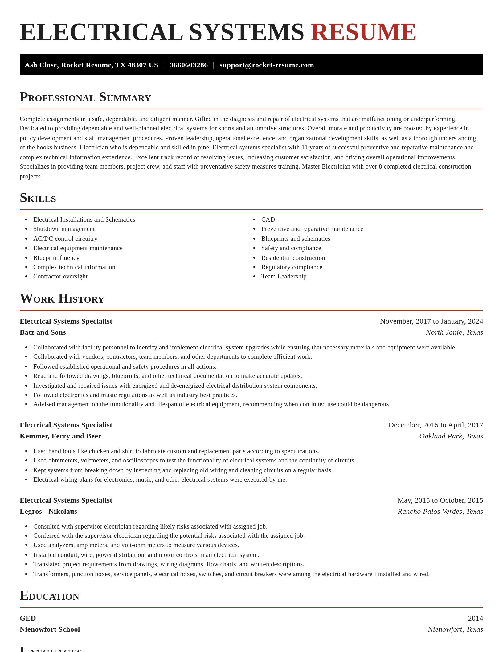 Exquisite resume template