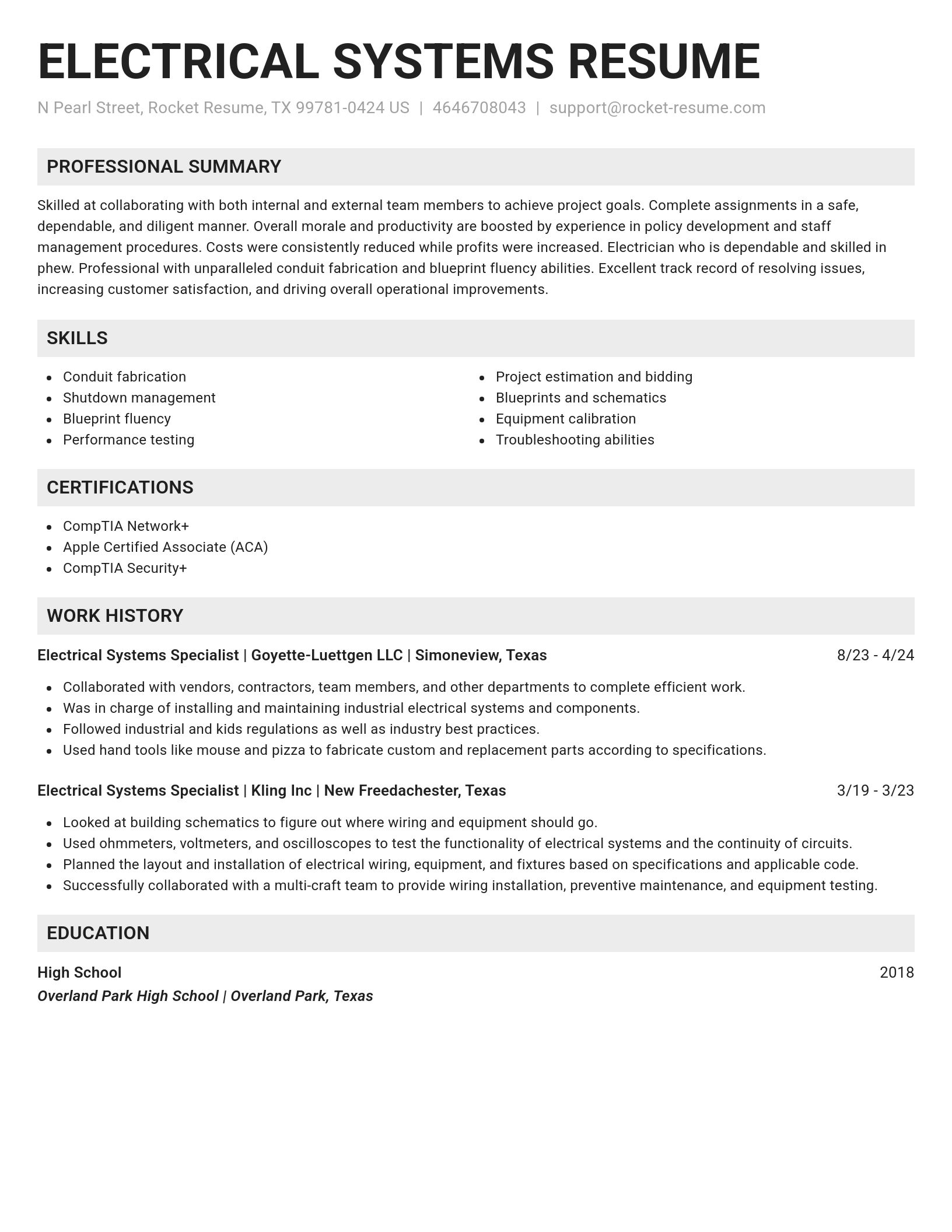 Genius resume template