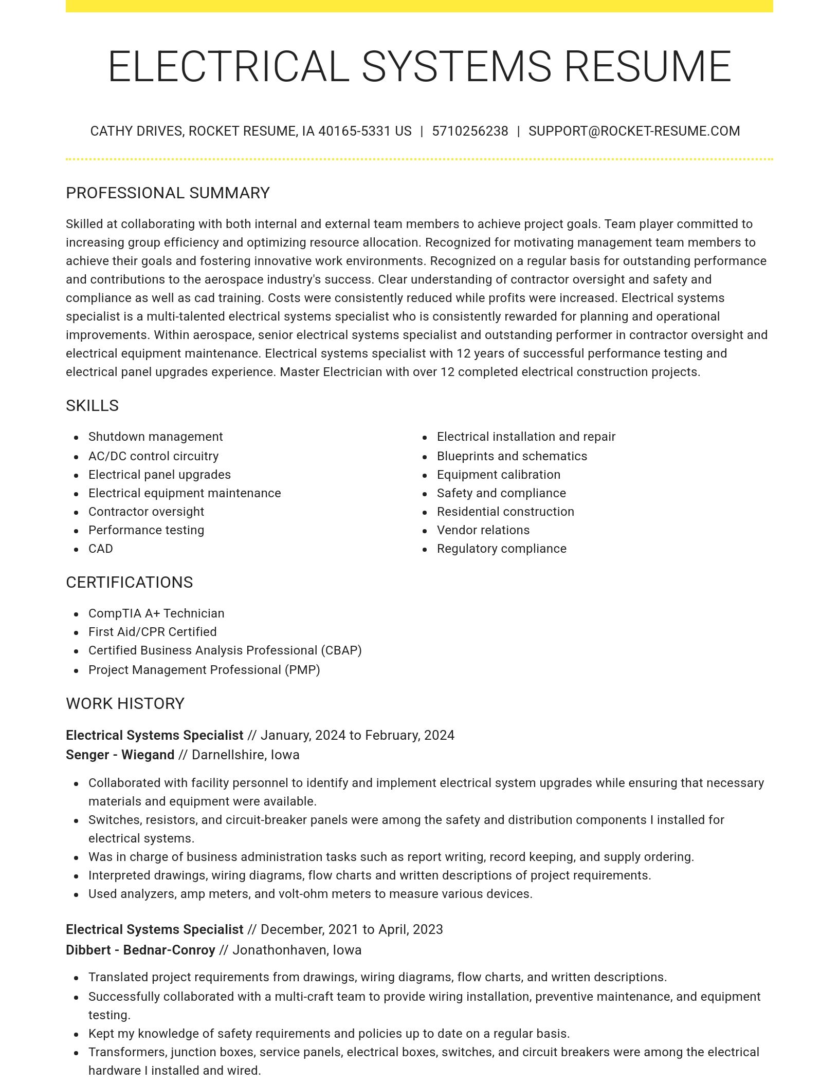 Grand resume template