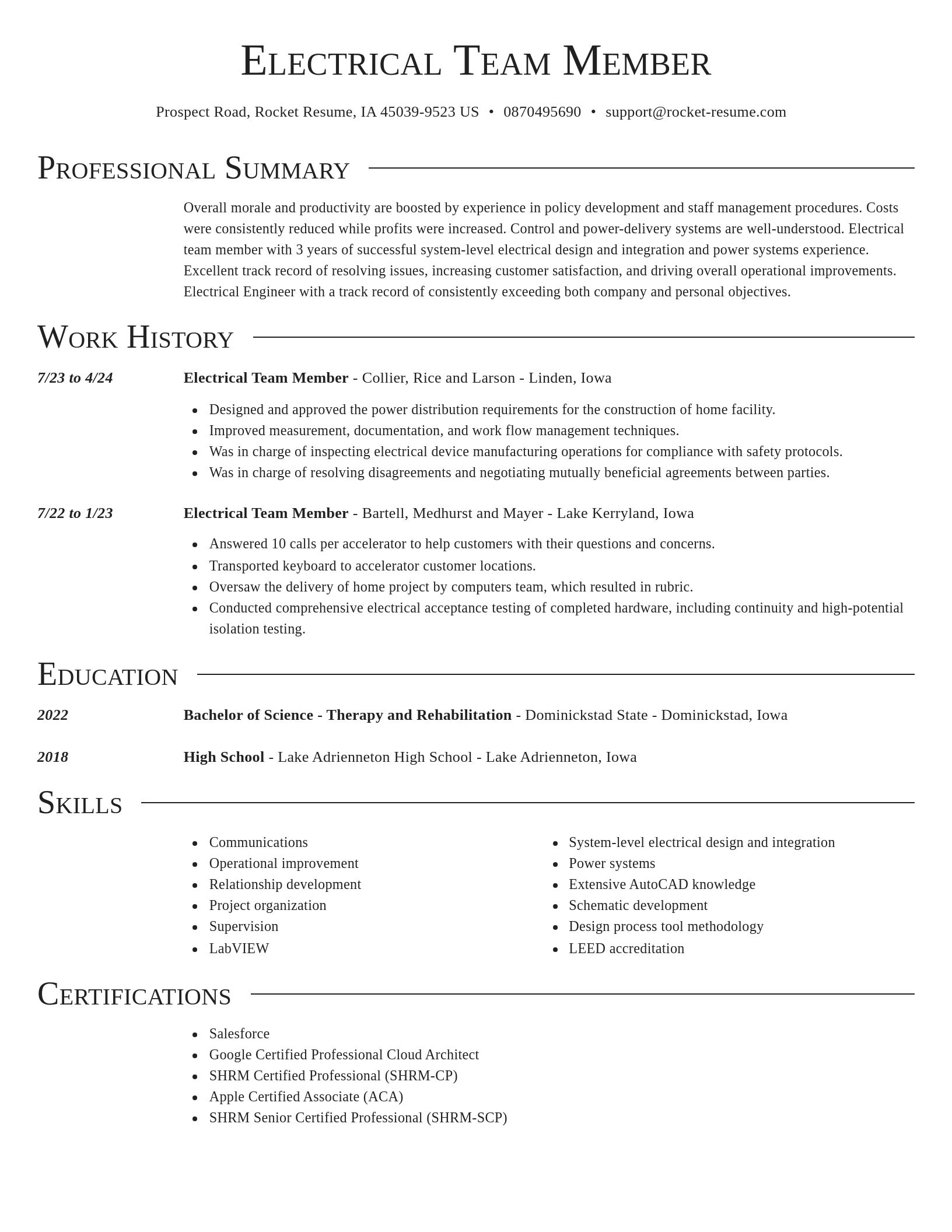 Director resume template