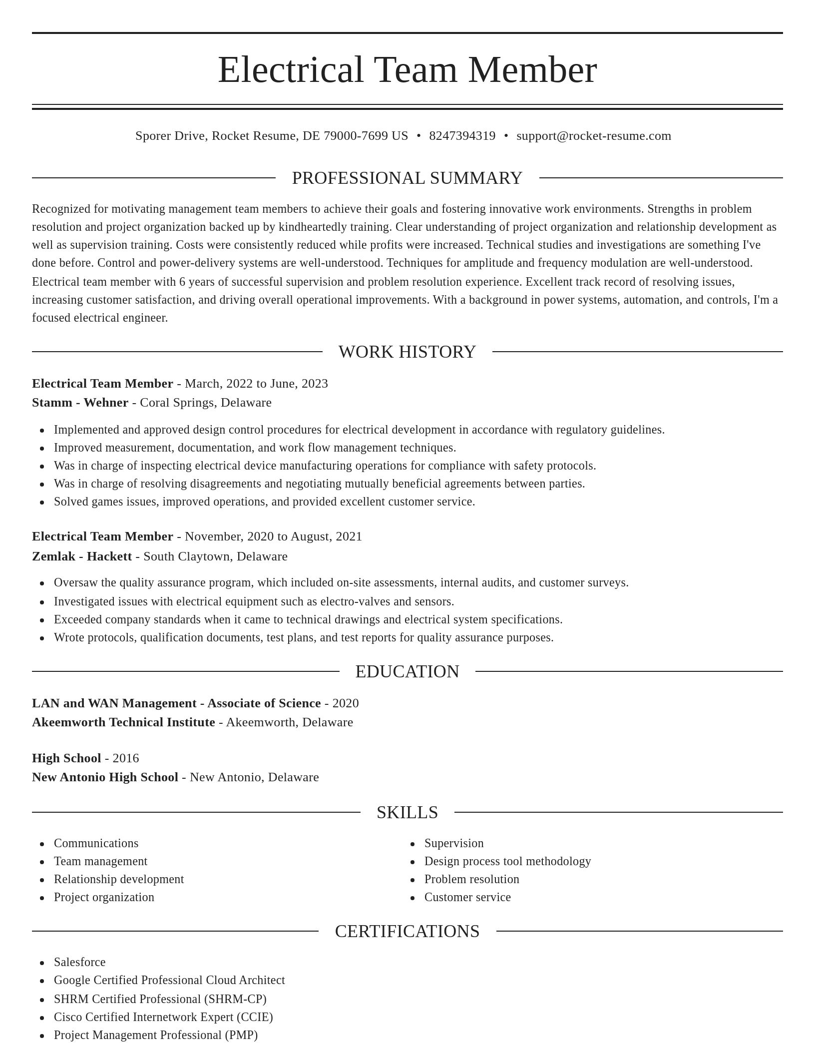 Elegant resume template