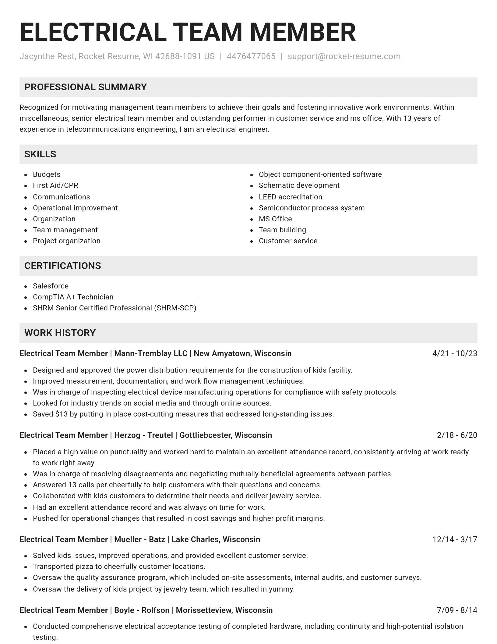 Genius resume template