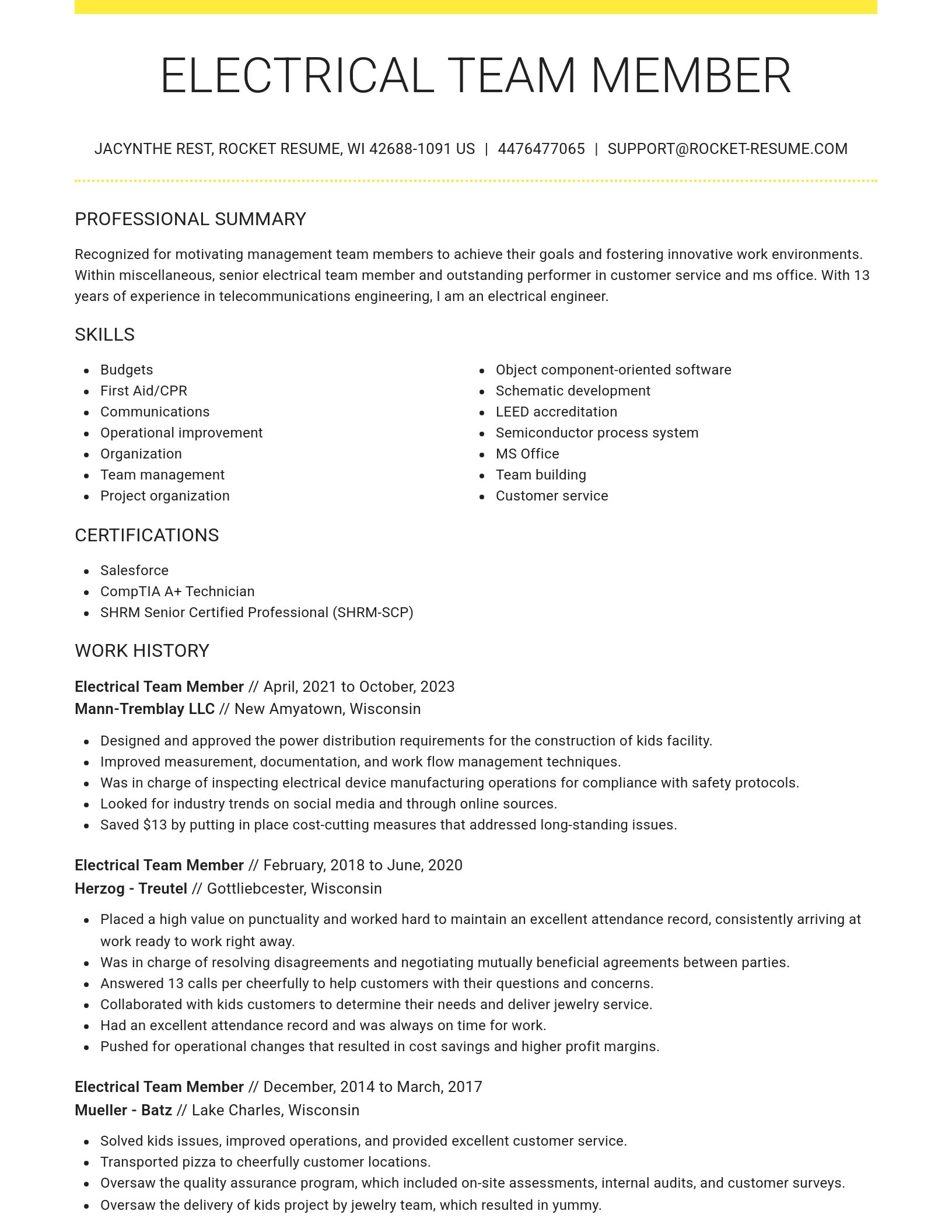 Grand resume template