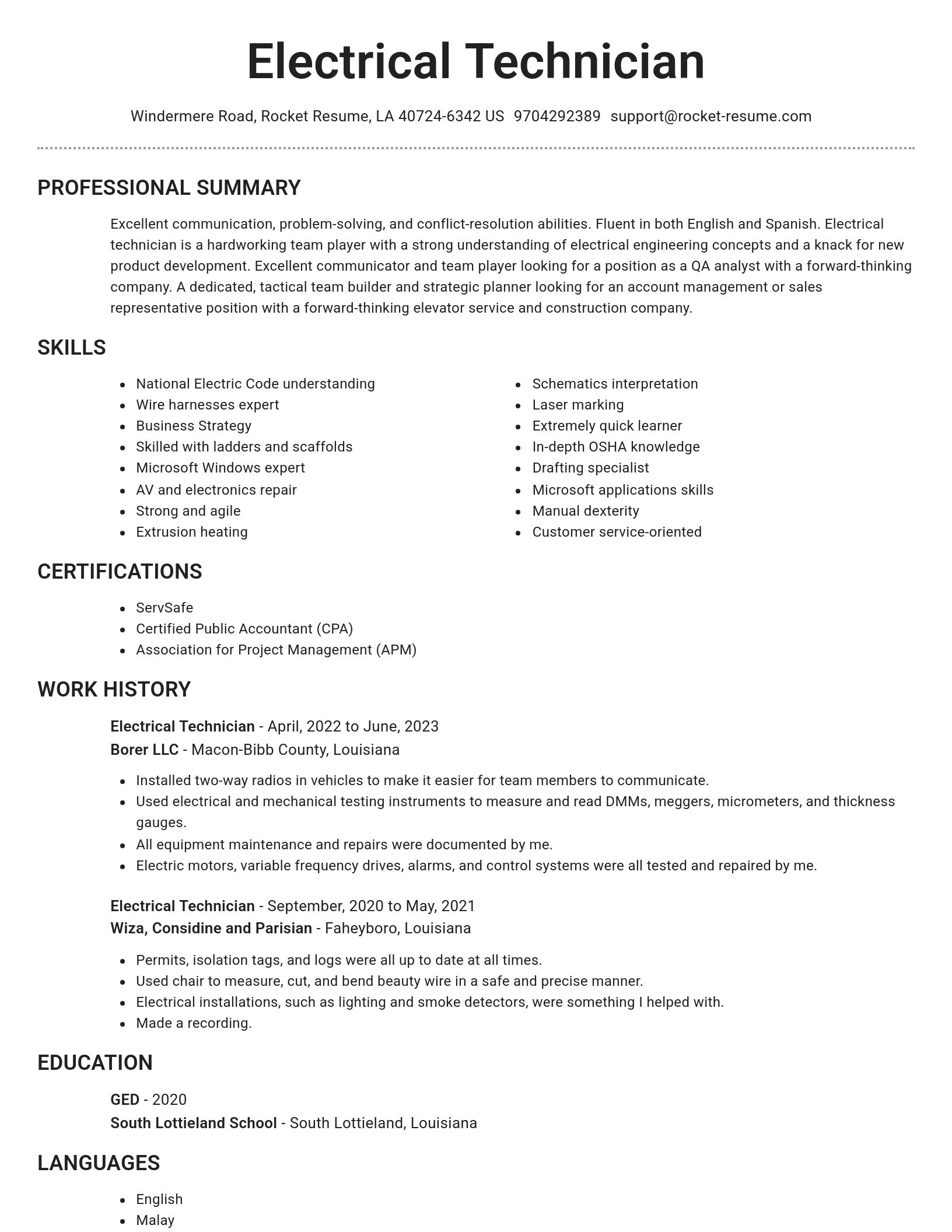 Brilliant resume template