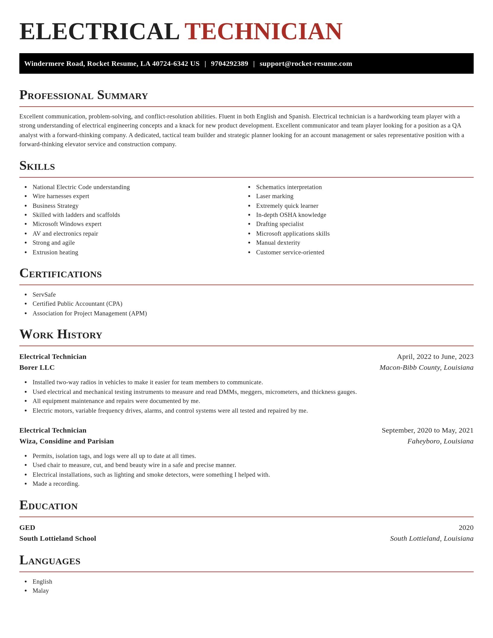Exquisite resume template