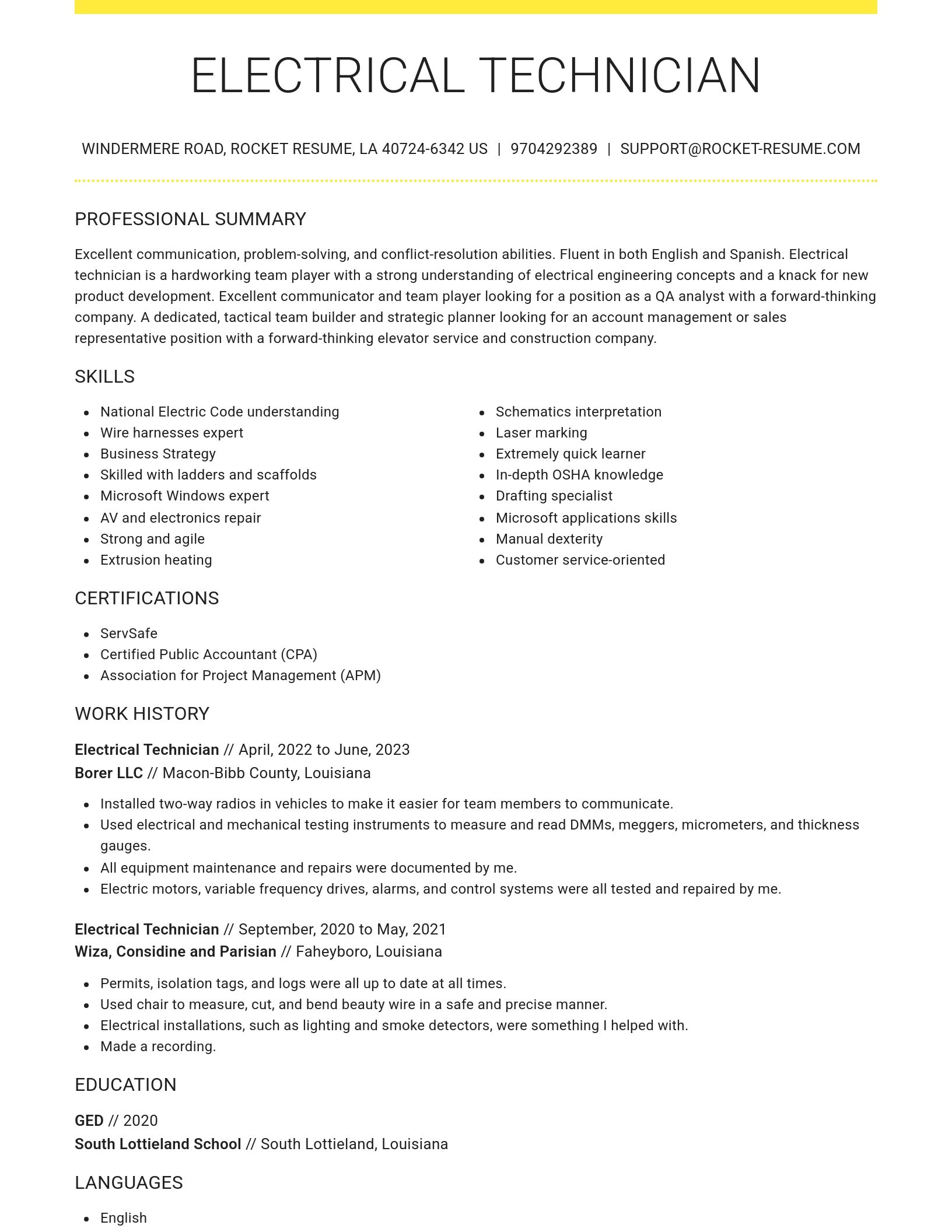 Grand resume template