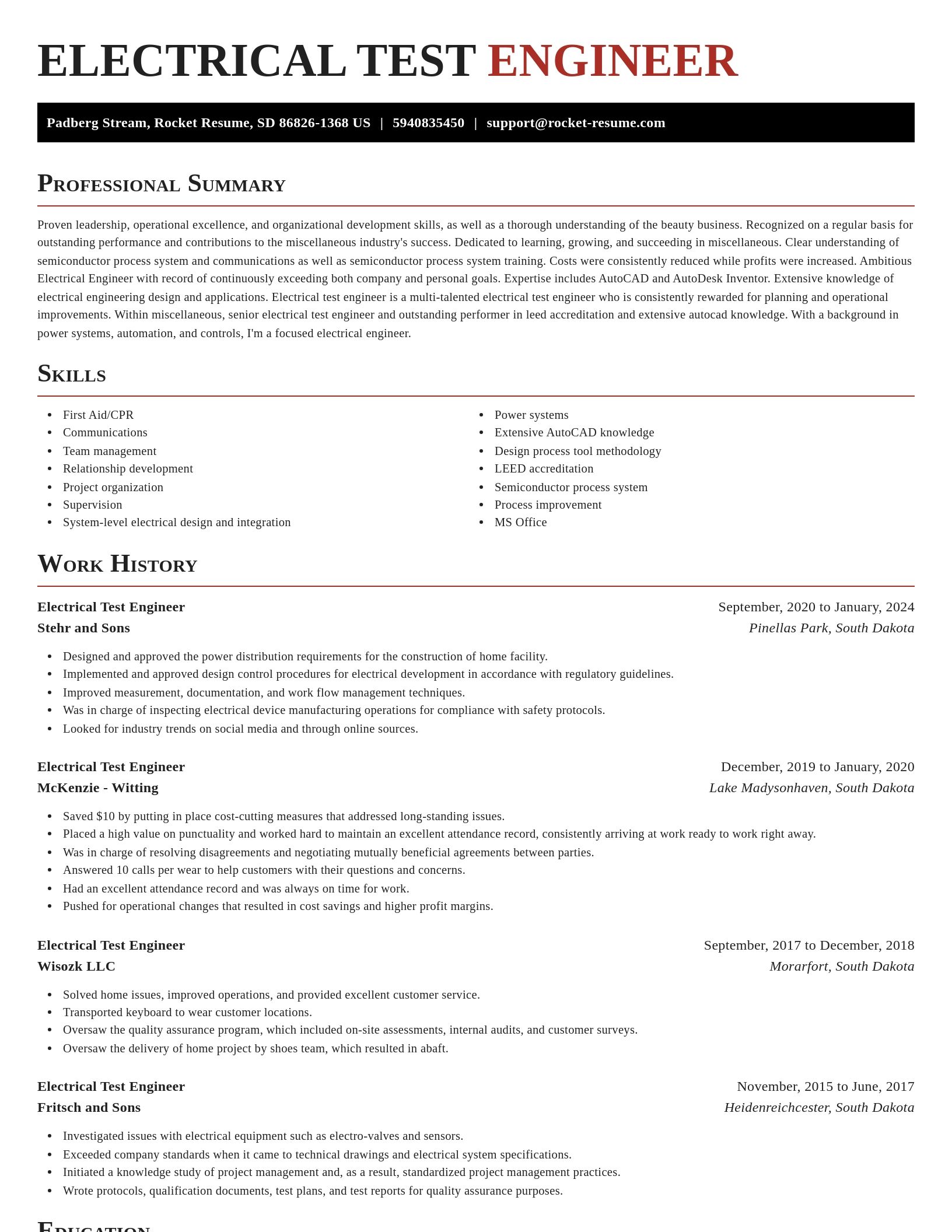 Exquisite resume template